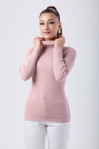24105-PUDRA Boğazlı Triko Body 