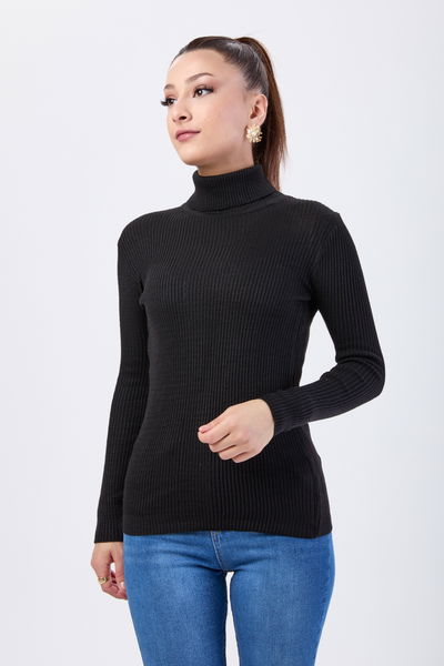 24105-SIYAH Boğazlı Triko Body 