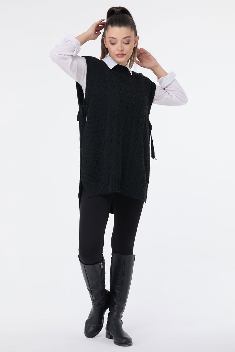 Triko Süveter D1 Siyah - 24144 - TOFİSA