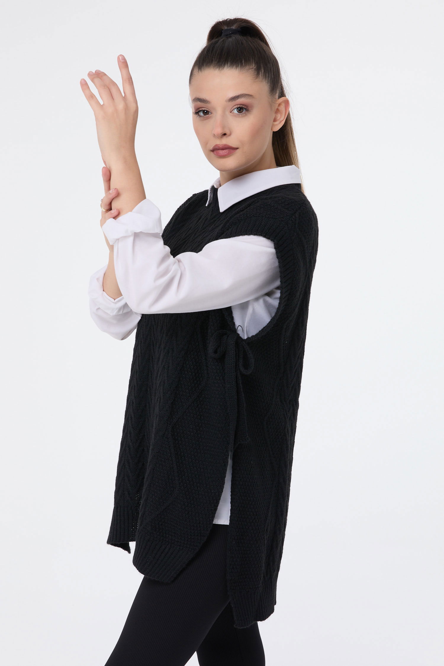 Triko Süveter D1 Siyah - 24144 - 3