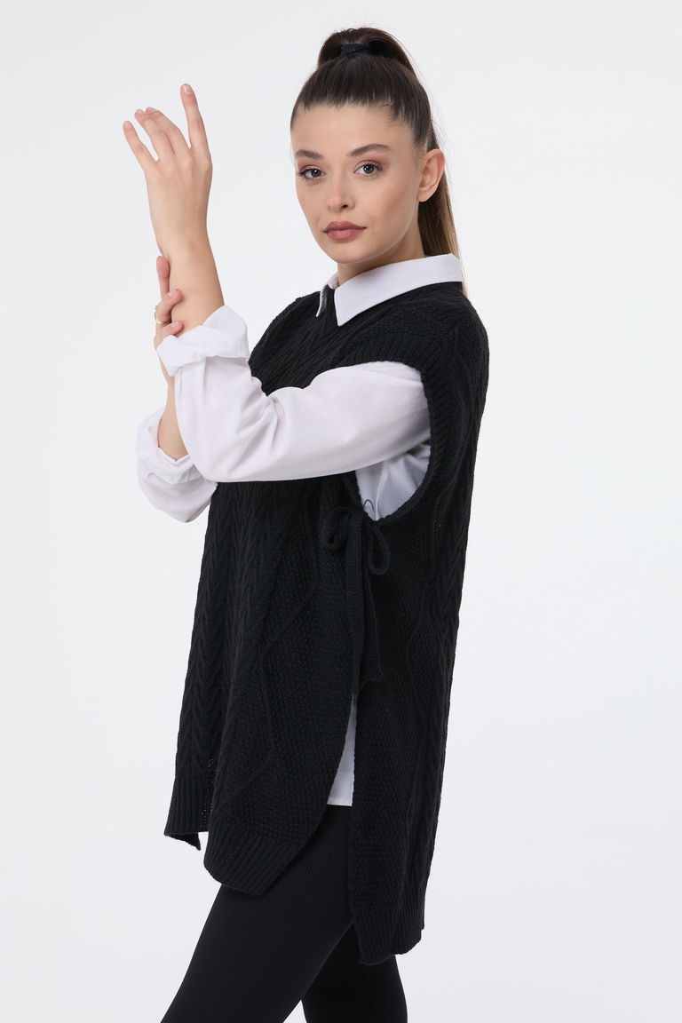 Triko Süveter D1 Siyah - 24144 - TOFİSA