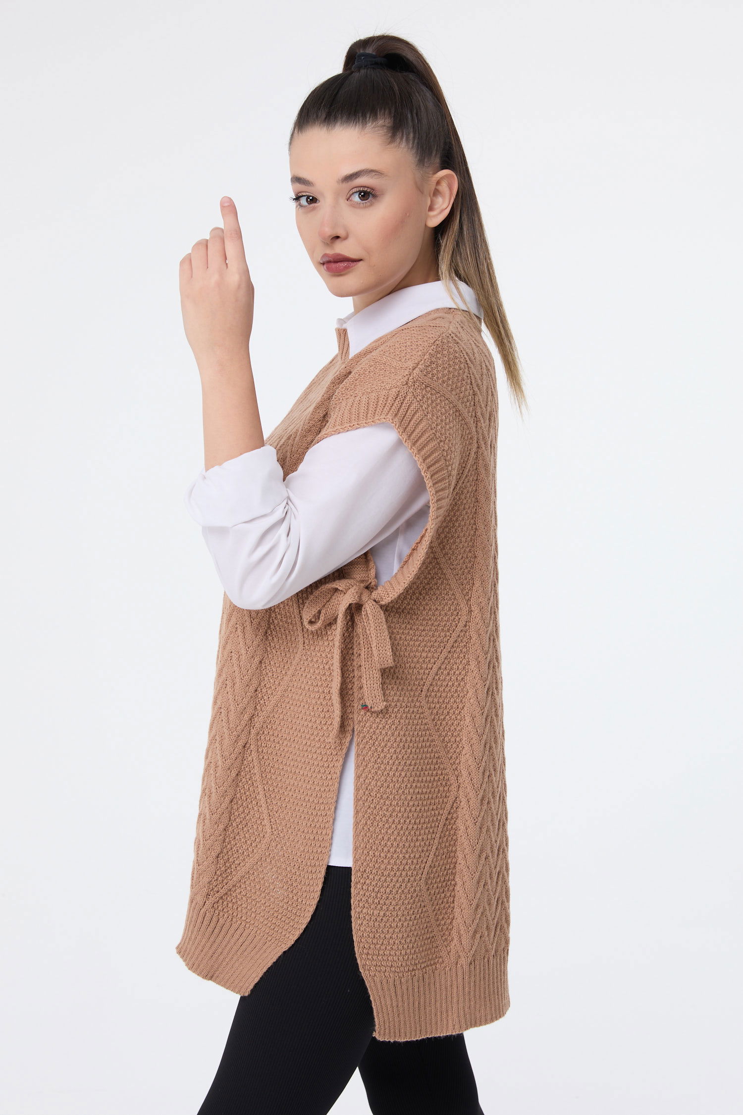 Triko Süveter Vizon - 24144 - 2