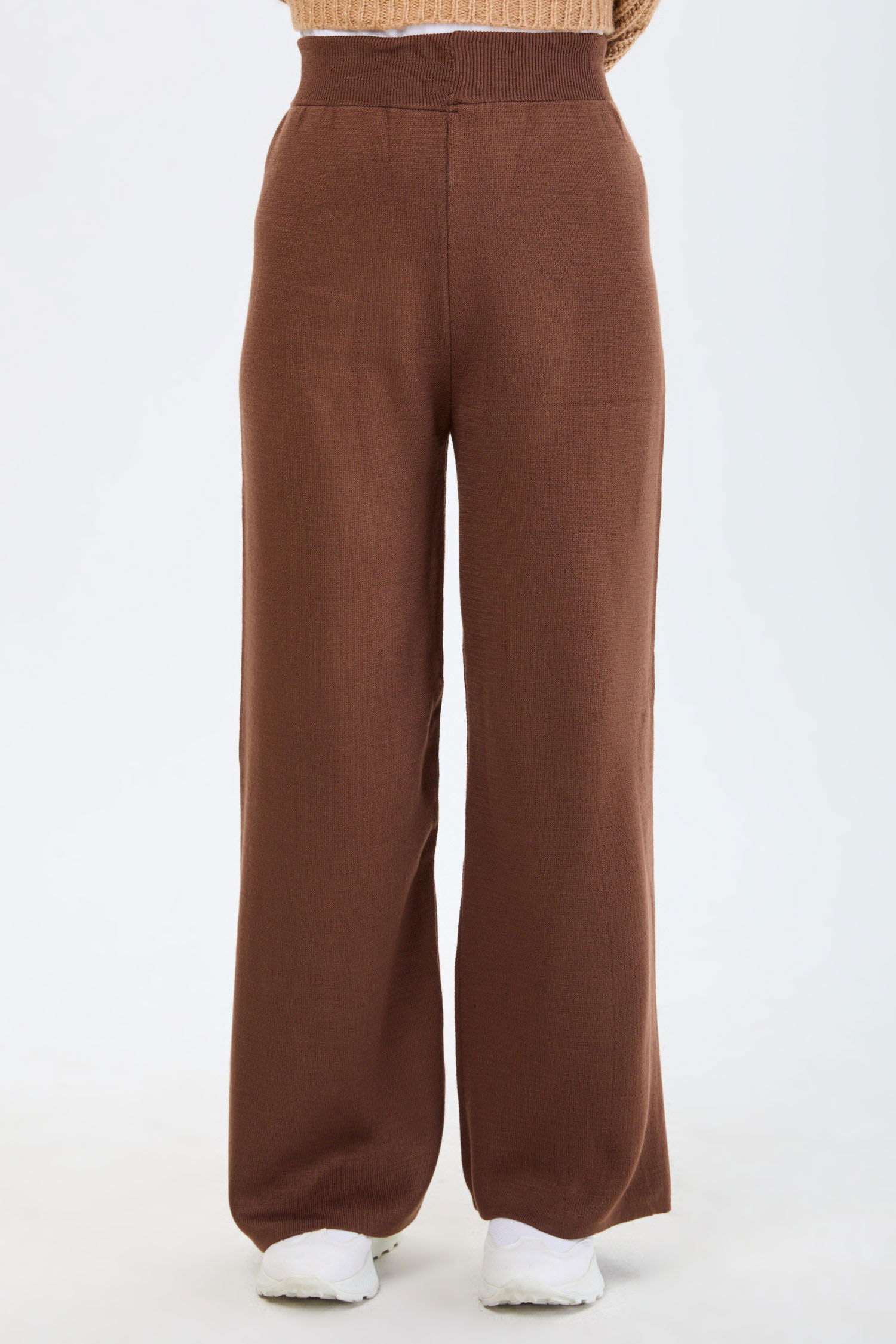 24160-KAHVE Triko Pantolon - 2