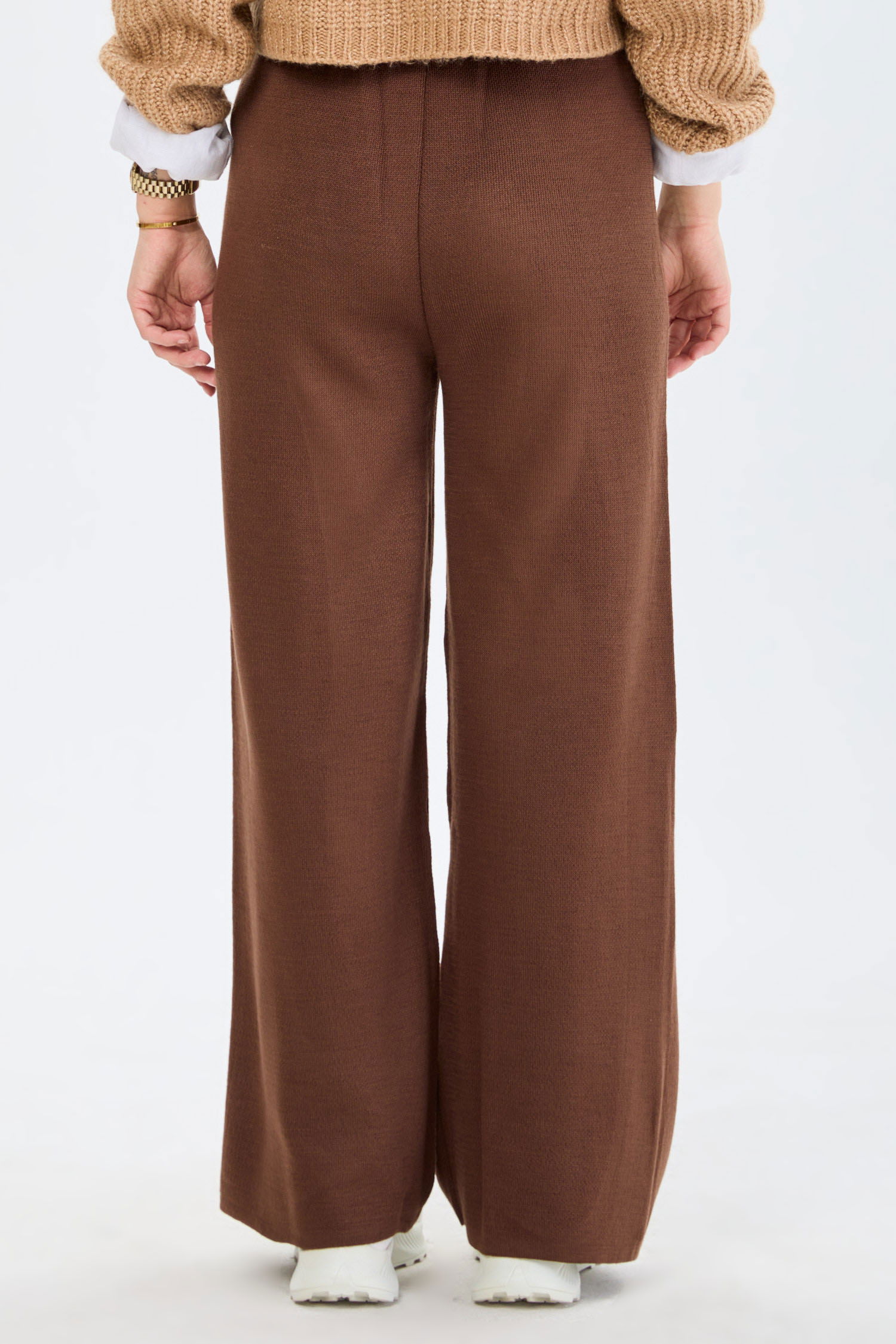 24160-KAHVE Triko Pantolon - 5