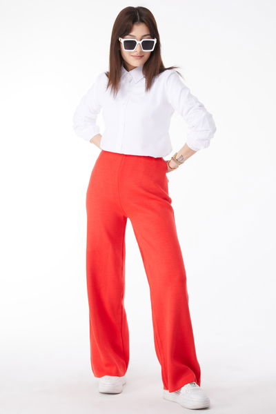 24160-KIRMIZI Triko Pantolon 