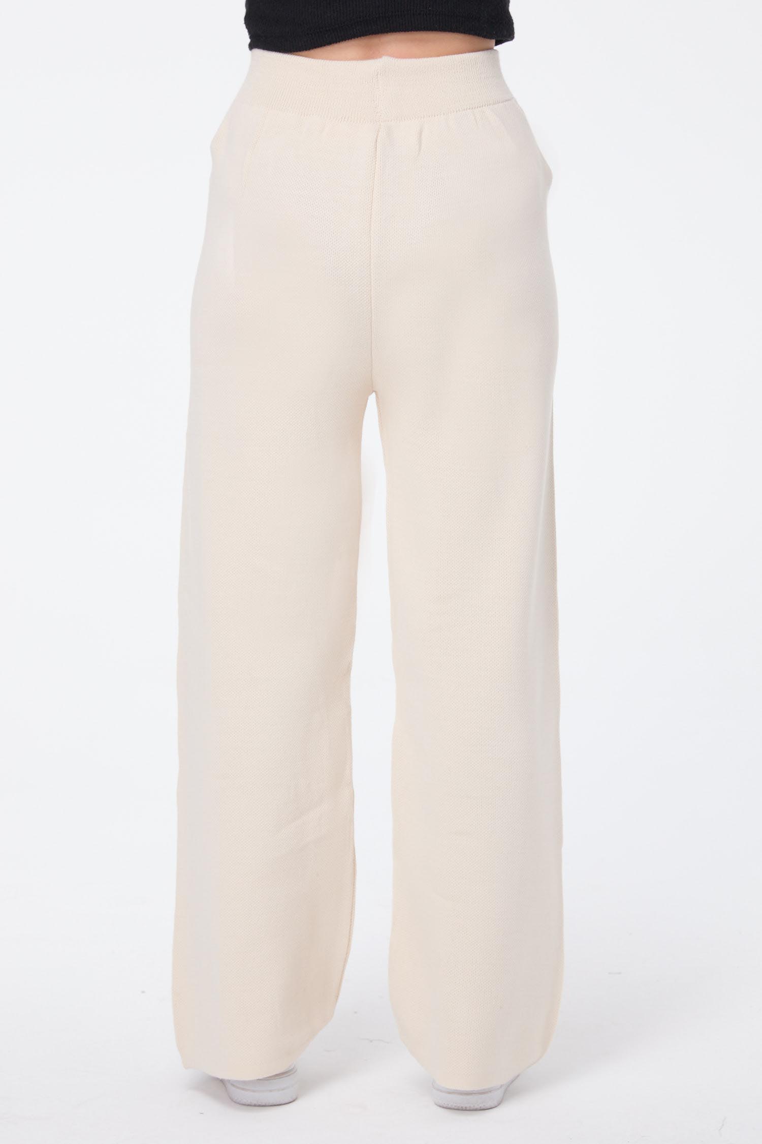 24160-KREM Triko Pantolon - 4