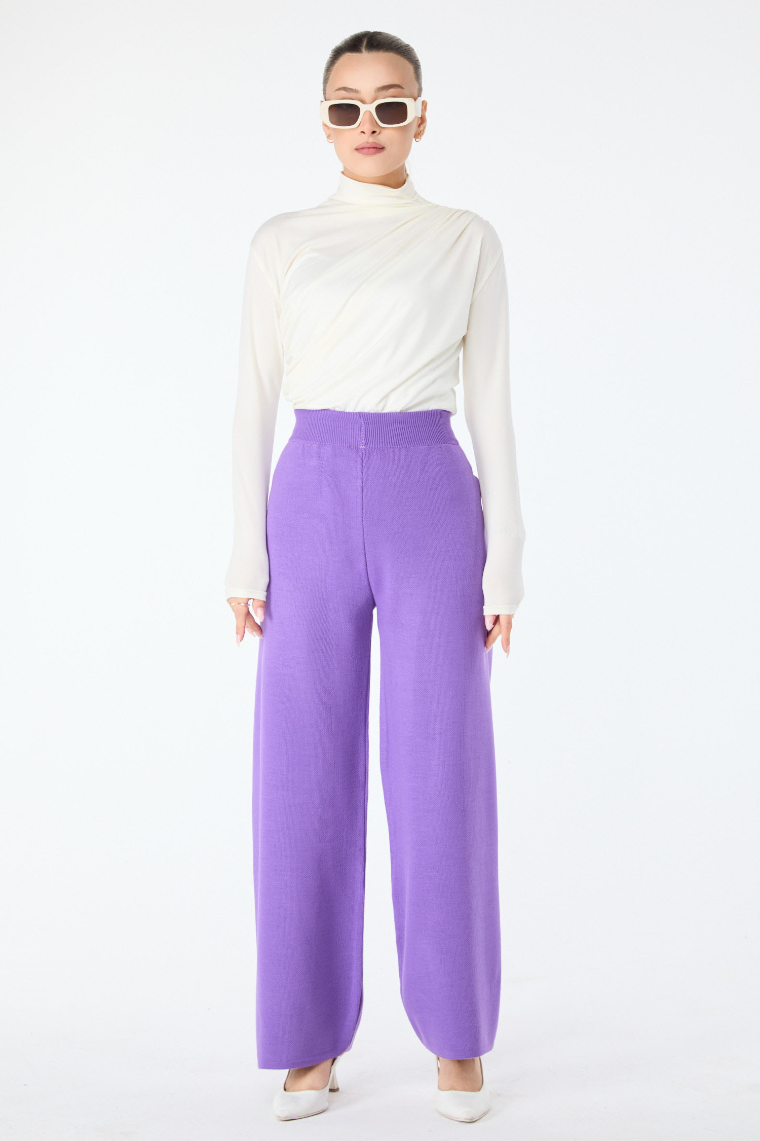 24160-MOR Triko Pantolon - 2