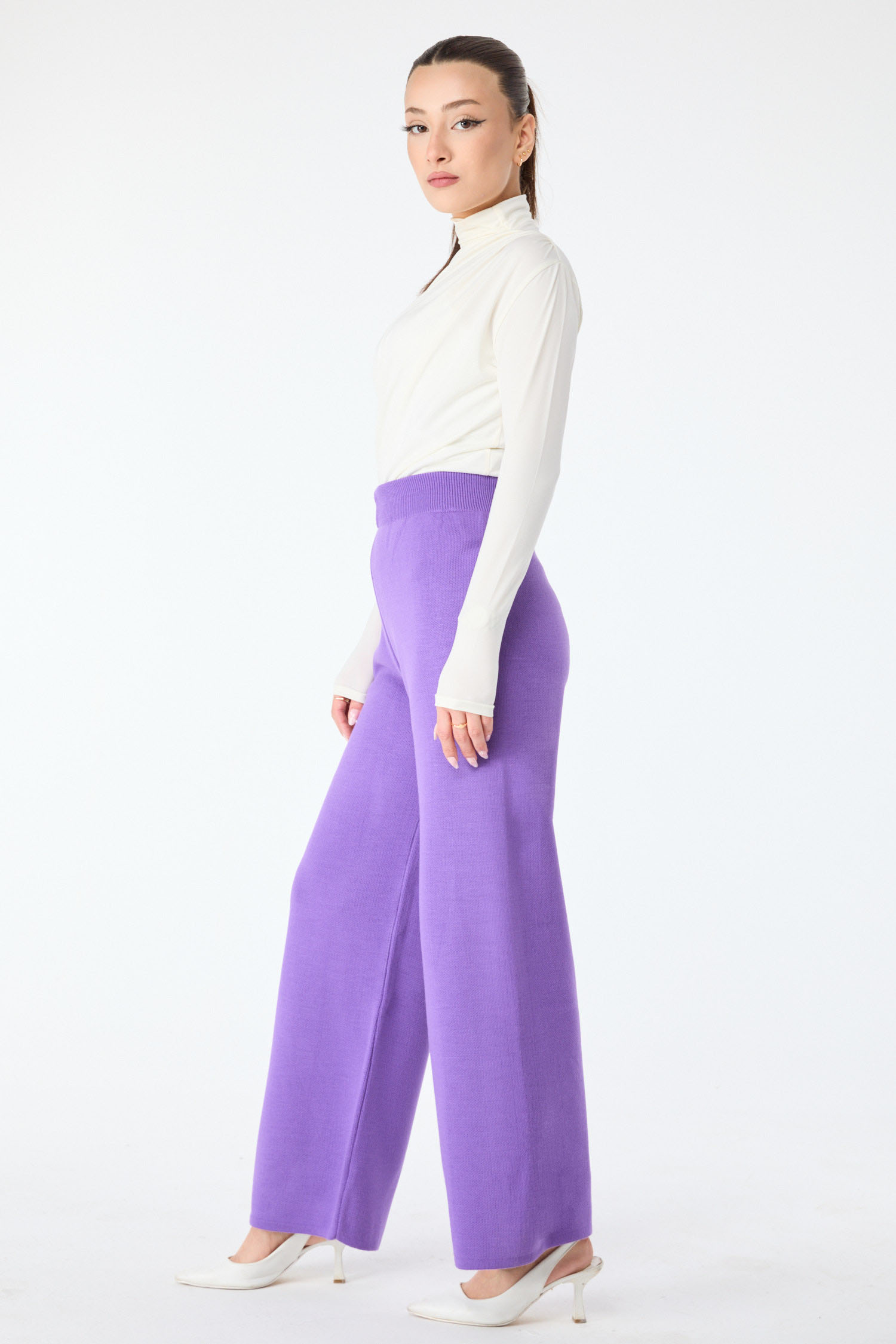 24160-MOR Triko Pantolon - 3