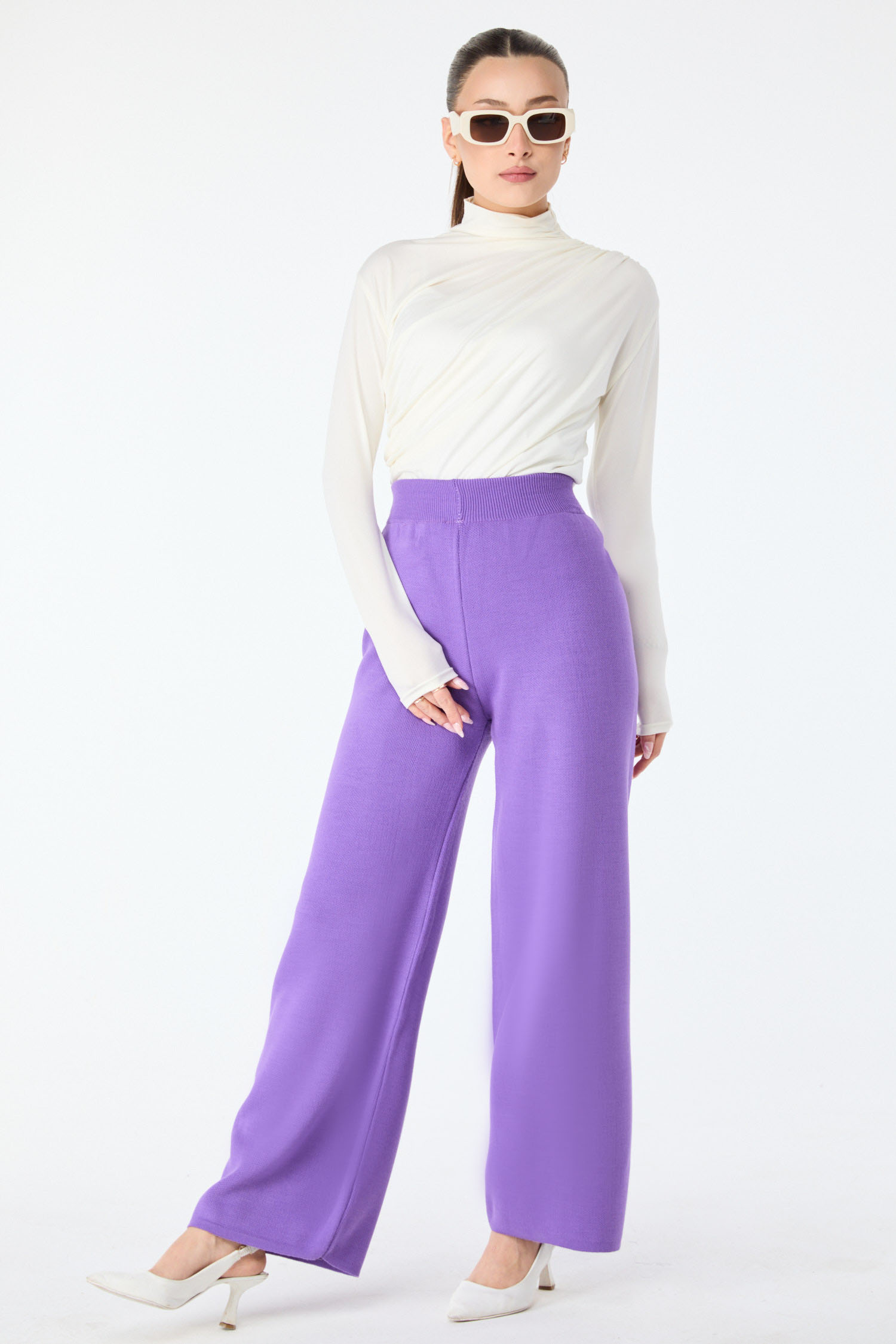 24160-MOR Triko Pantolon - 4