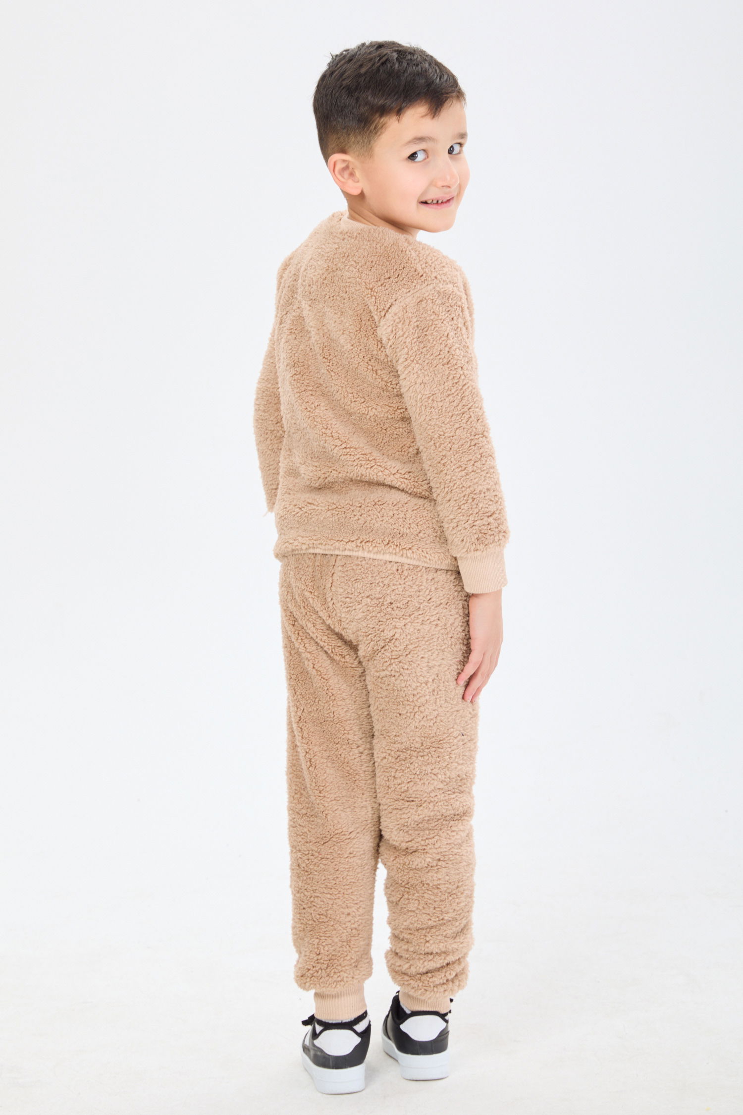 24224-BEJ Peluş Çocuk Takım - 4