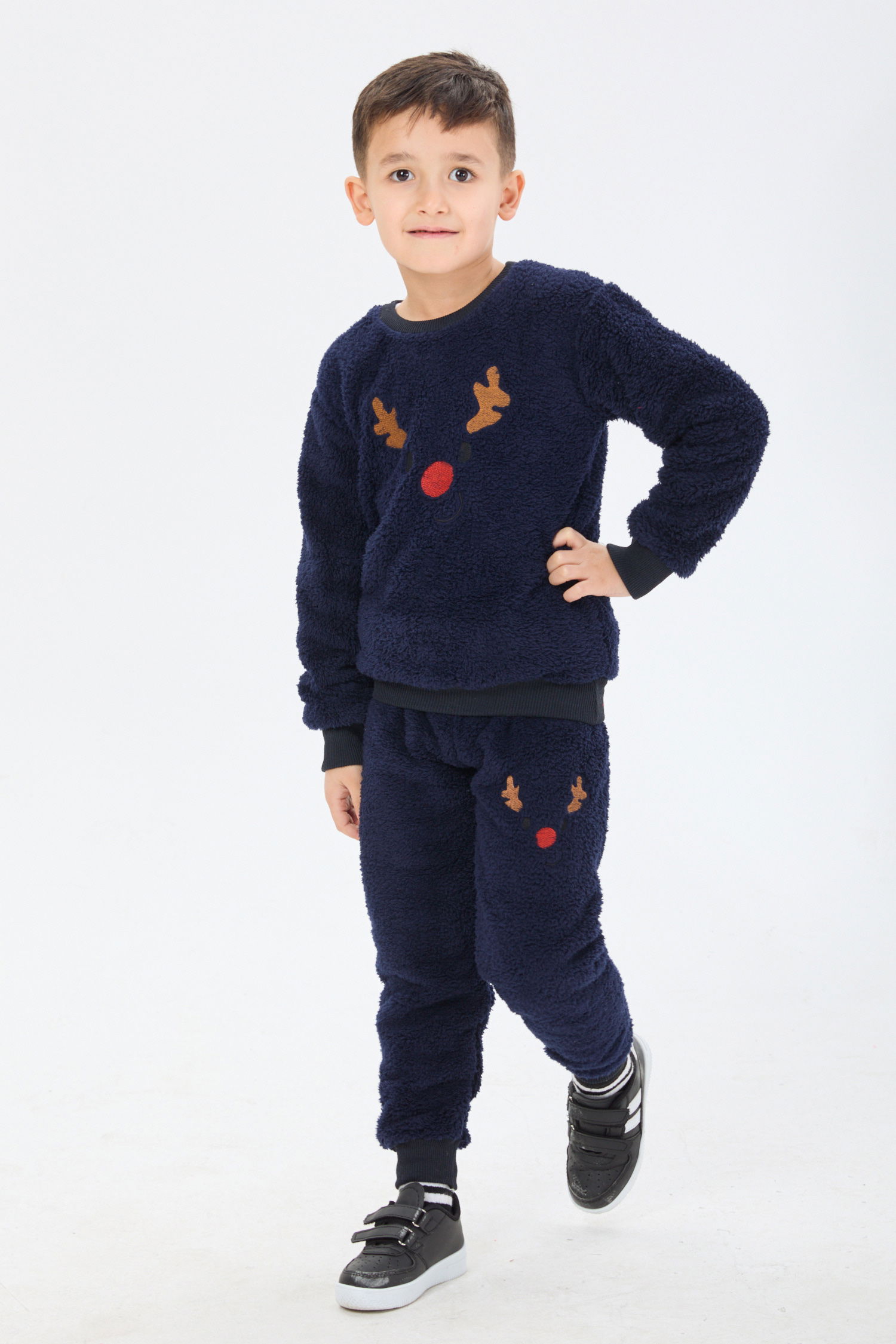24224-LACIVERT Peluş Çocuk Takım - 2