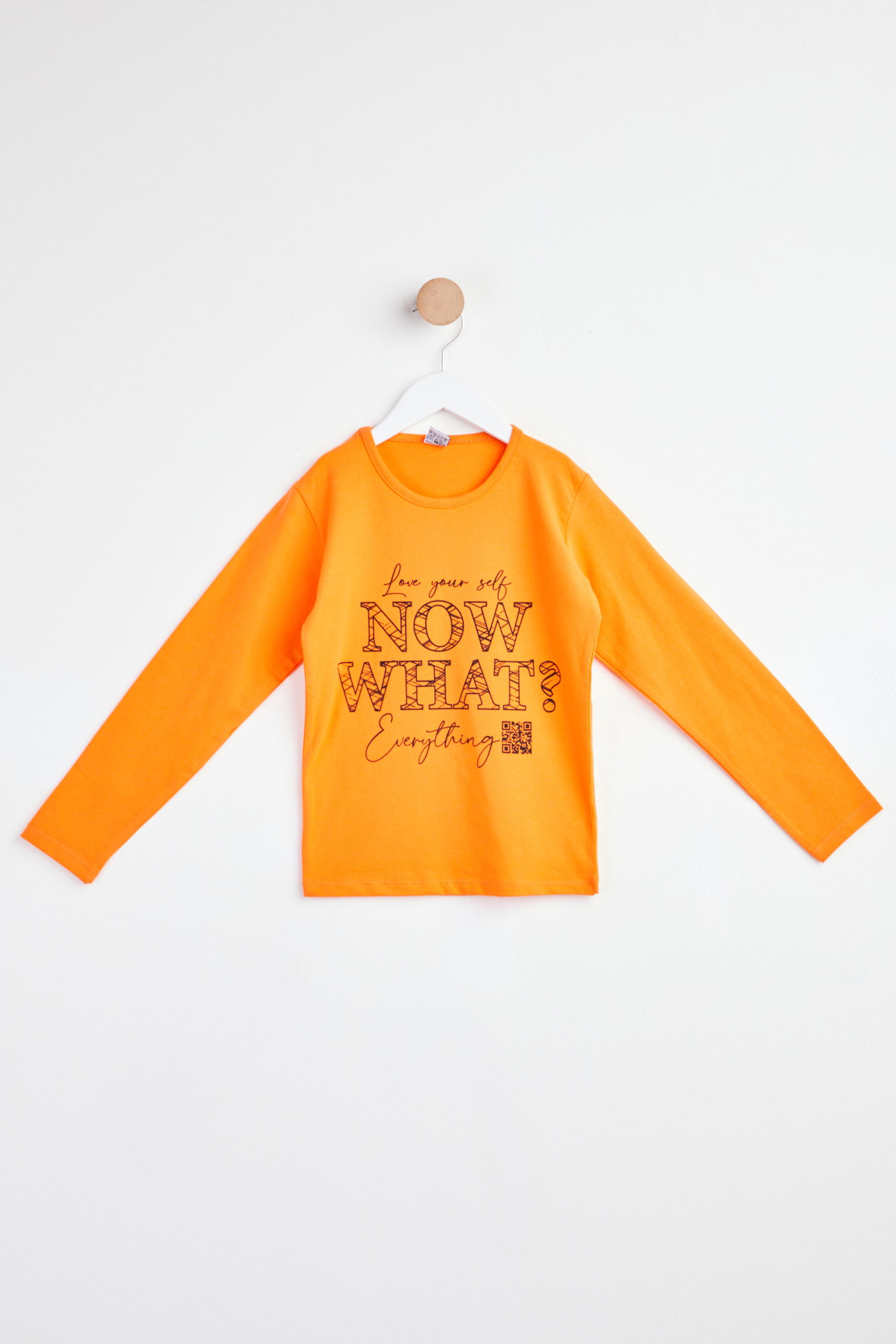 24263-ORANJ Uzun Kol Baskılı Çocuk sweatshirt - 1