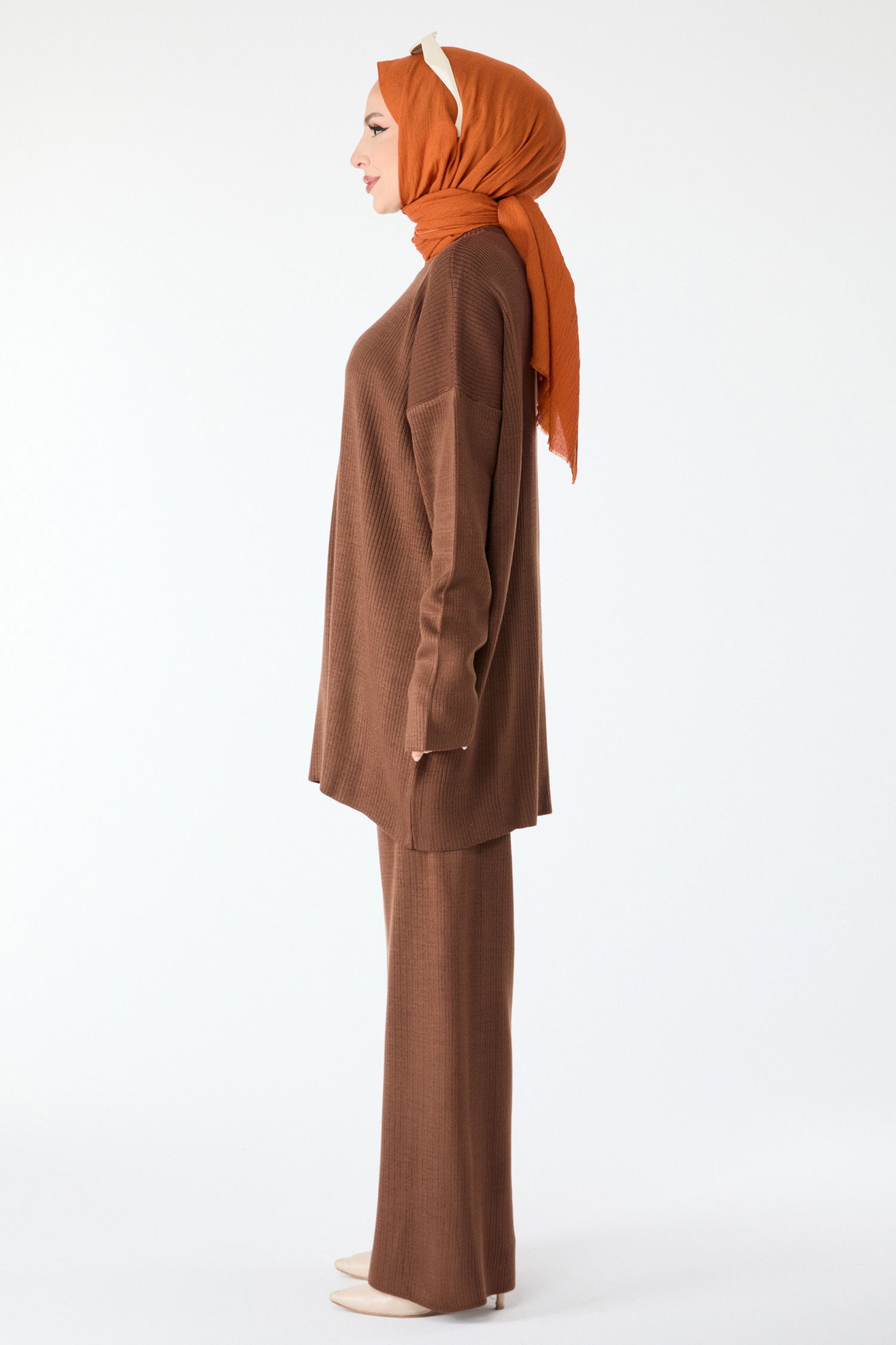 24401-KAHVE Triko Takım - 3