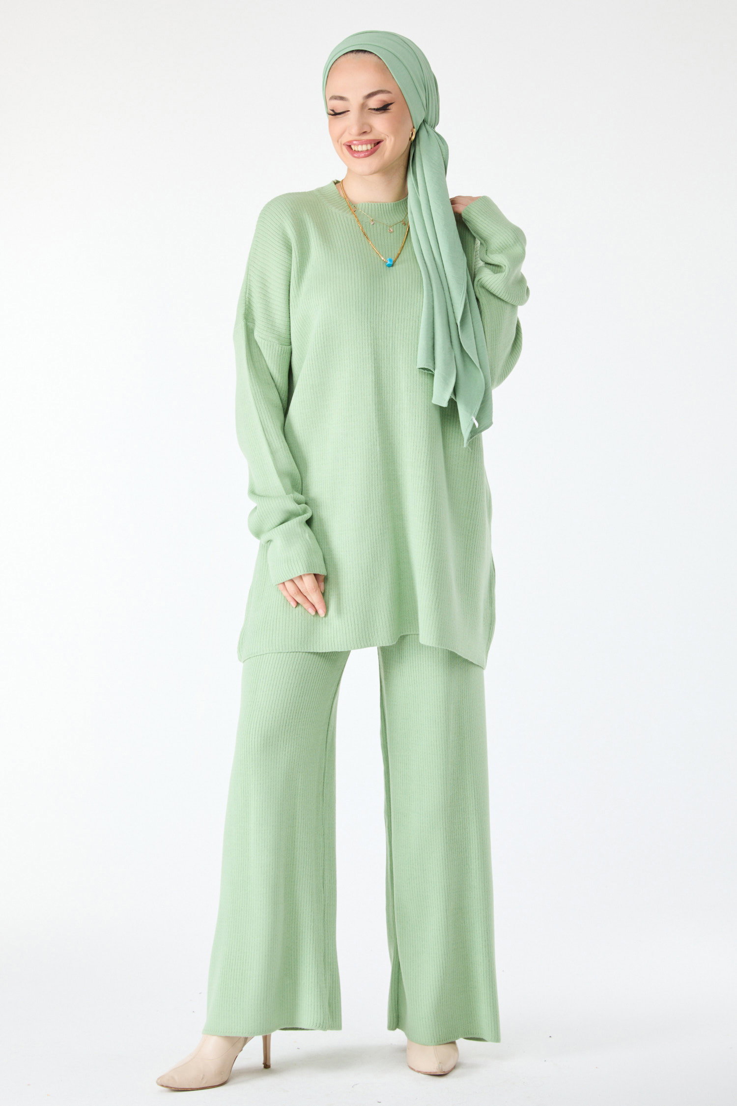 24401-MINT Triko Takım - 2