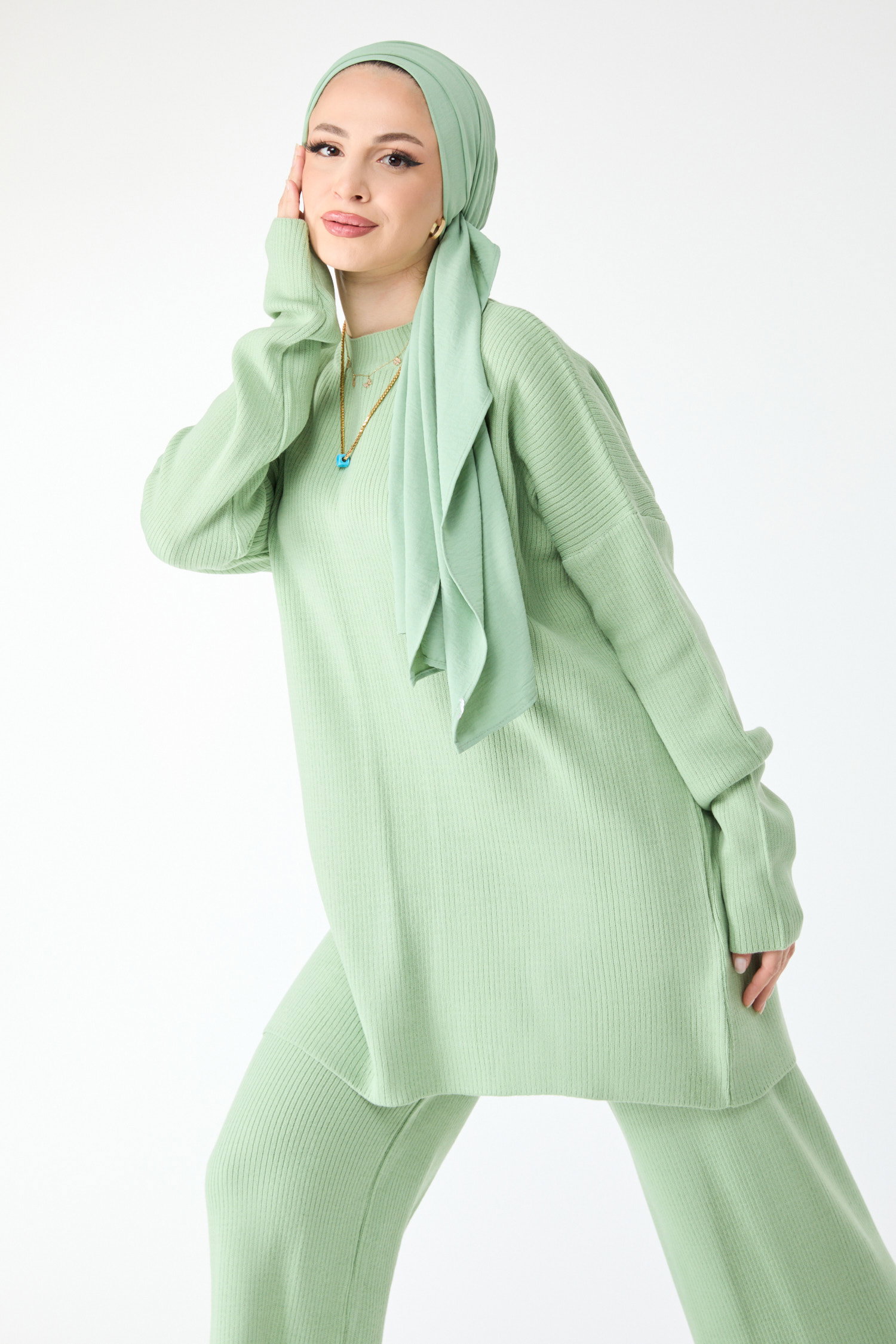 24401-MINT Triko Takım - 5