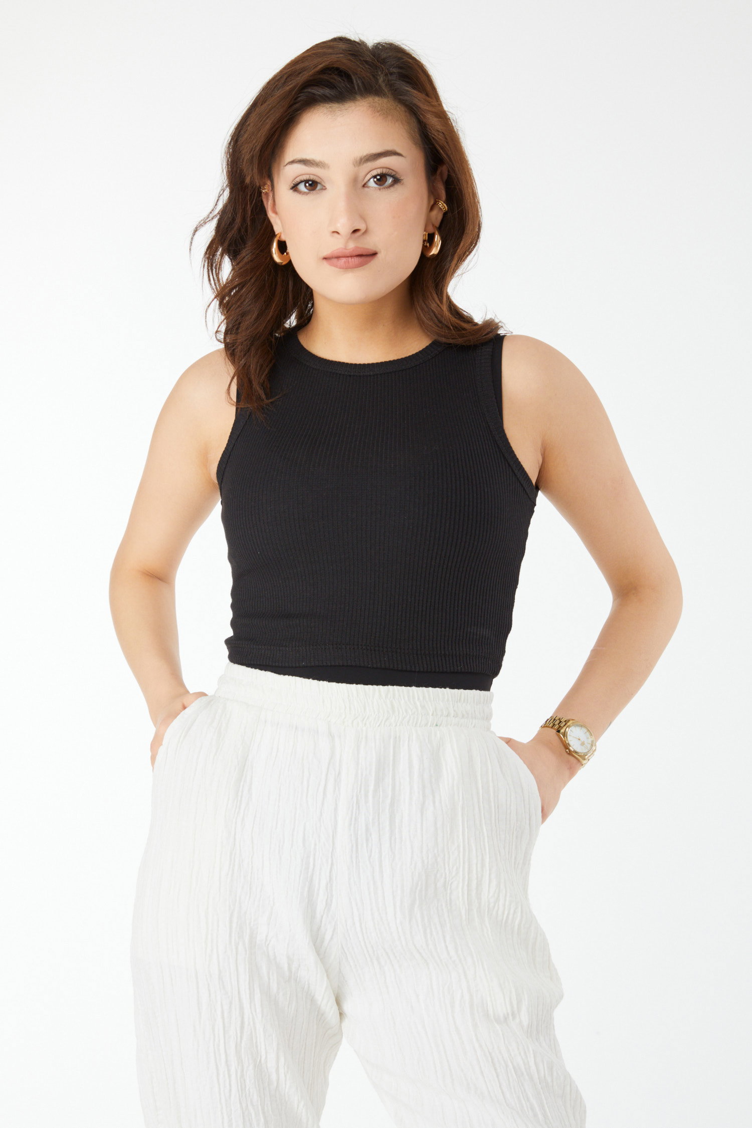 Kısa Kollu Crop Siyah - 24438 - 2