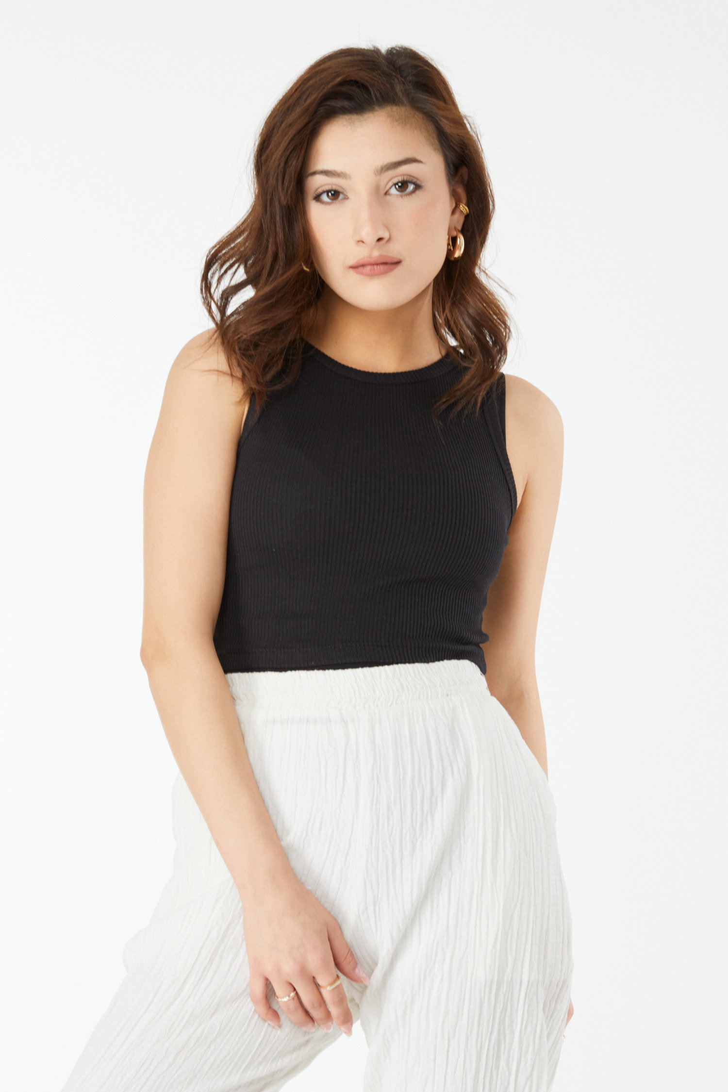 Kısa Kollu Crop Siyah - 24438 - 4
