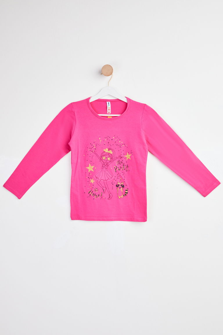24477-FUSYA Çocuk Baskılı Uzun Kollu T-shirt - TOFİSA