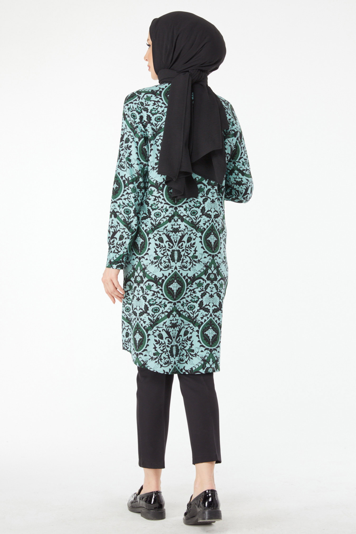 Desenli Tunik Mint - 24502 - 5