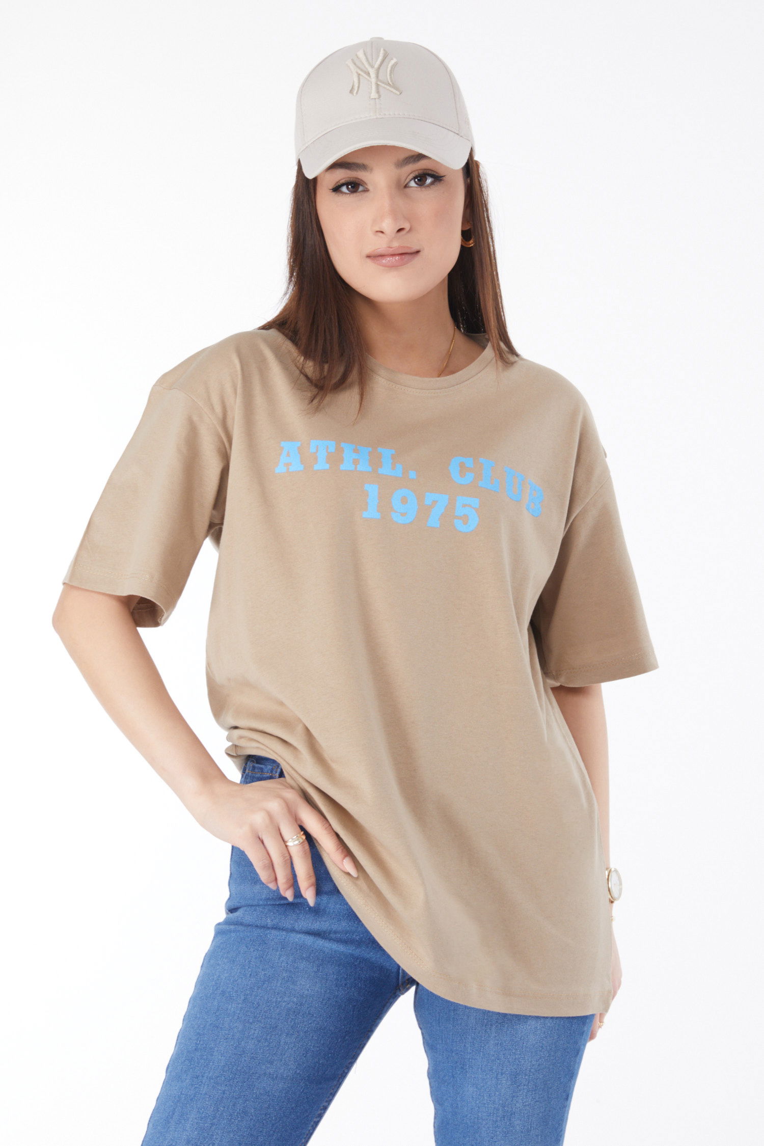 24644-VIZON Bisiklet Yaka Kısa Kollu Baskılı T-shirt - 1