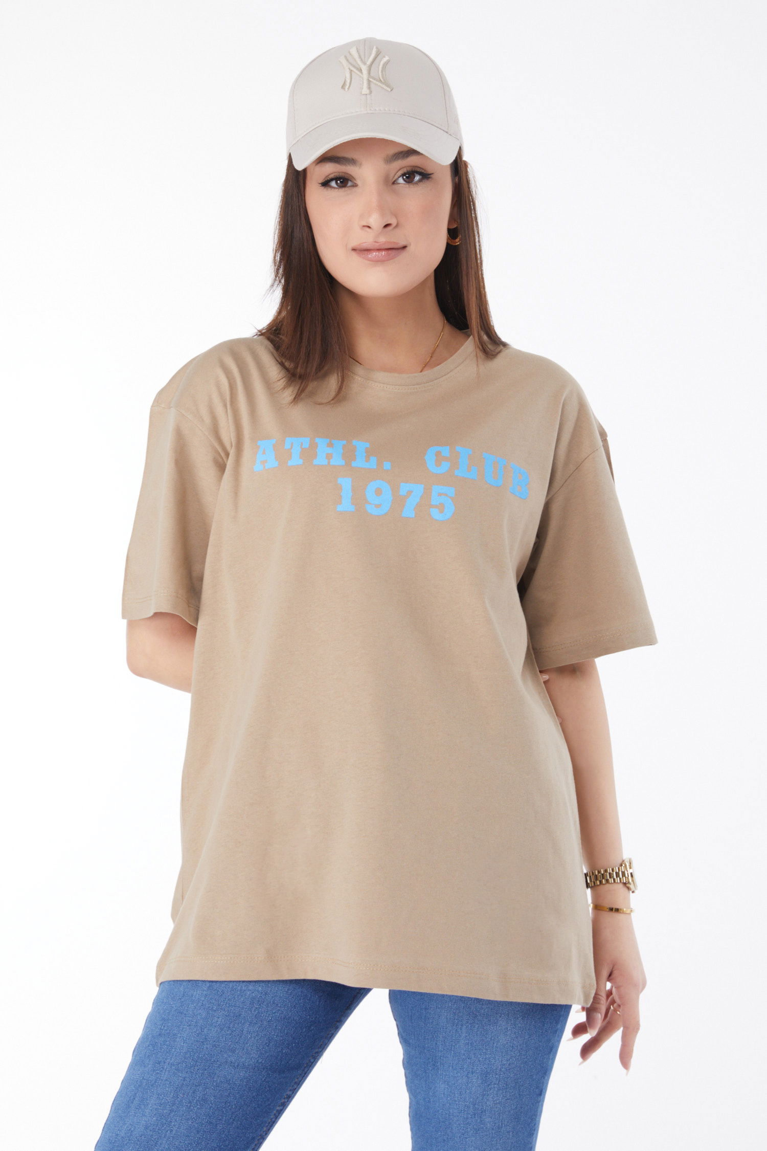 24644-VIZON Bisiklet Yaka Kısa Kollu Baskılı T-shirt - 3