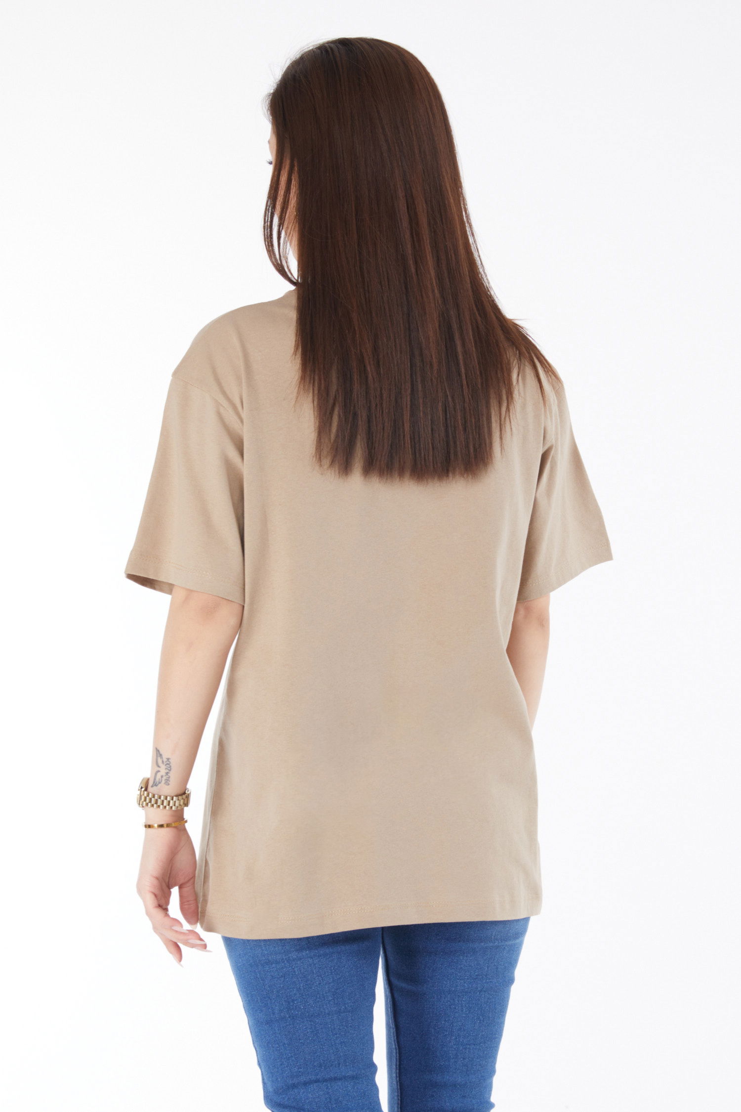 24644-VIZON Bisiklet Yaka Kısa Kollu Baskılı T-shirt - 5