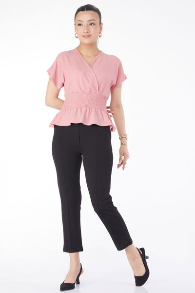 Kısa Kollu Bluz Gül - 24662 