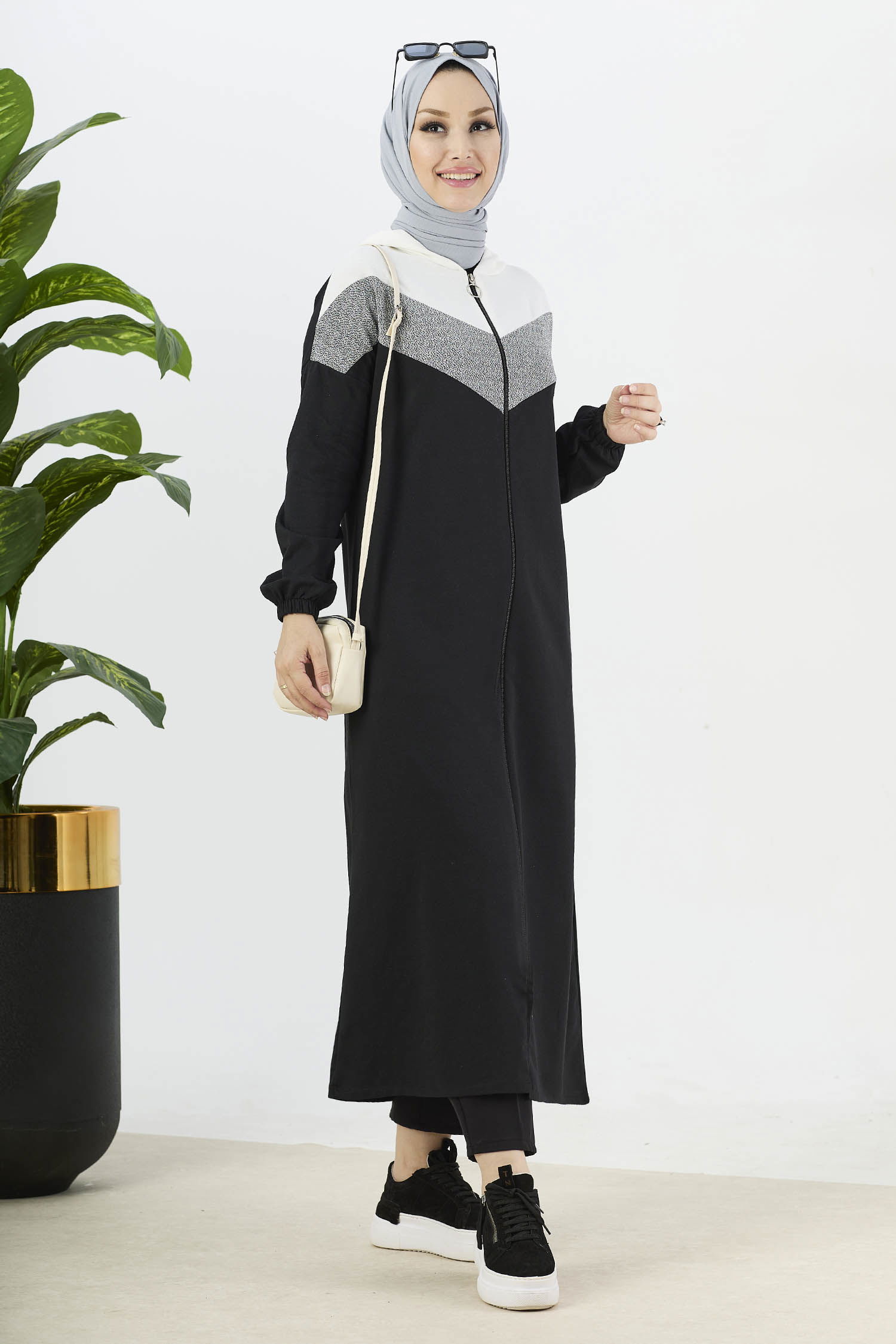 3088-BEYAZ Ferace - 2