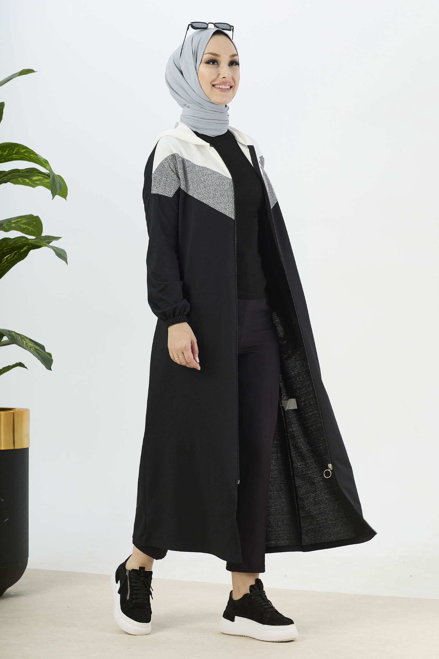 3088-BEYAZ Ferace - 3
