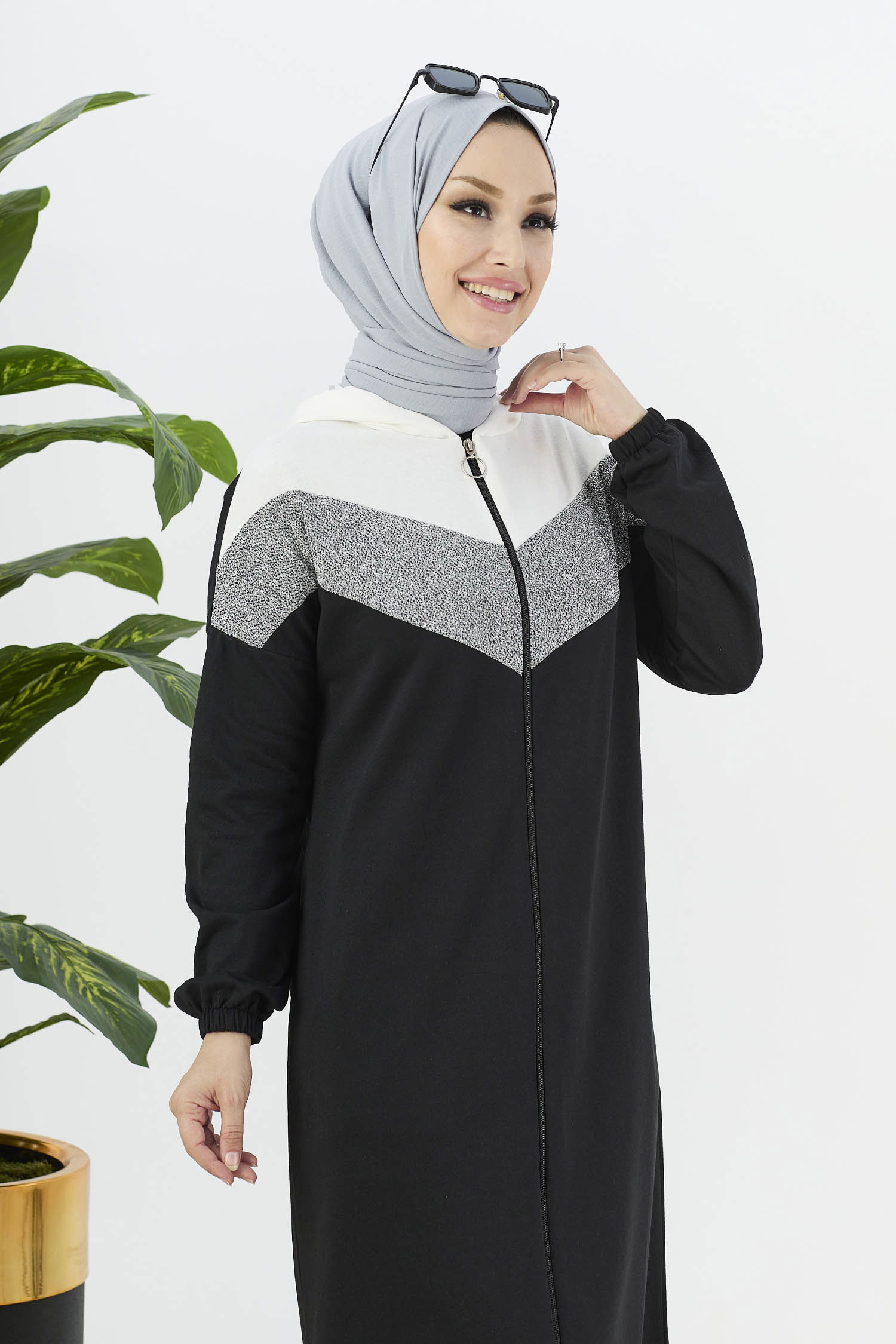 3088-BEYAZ Ferace - 4