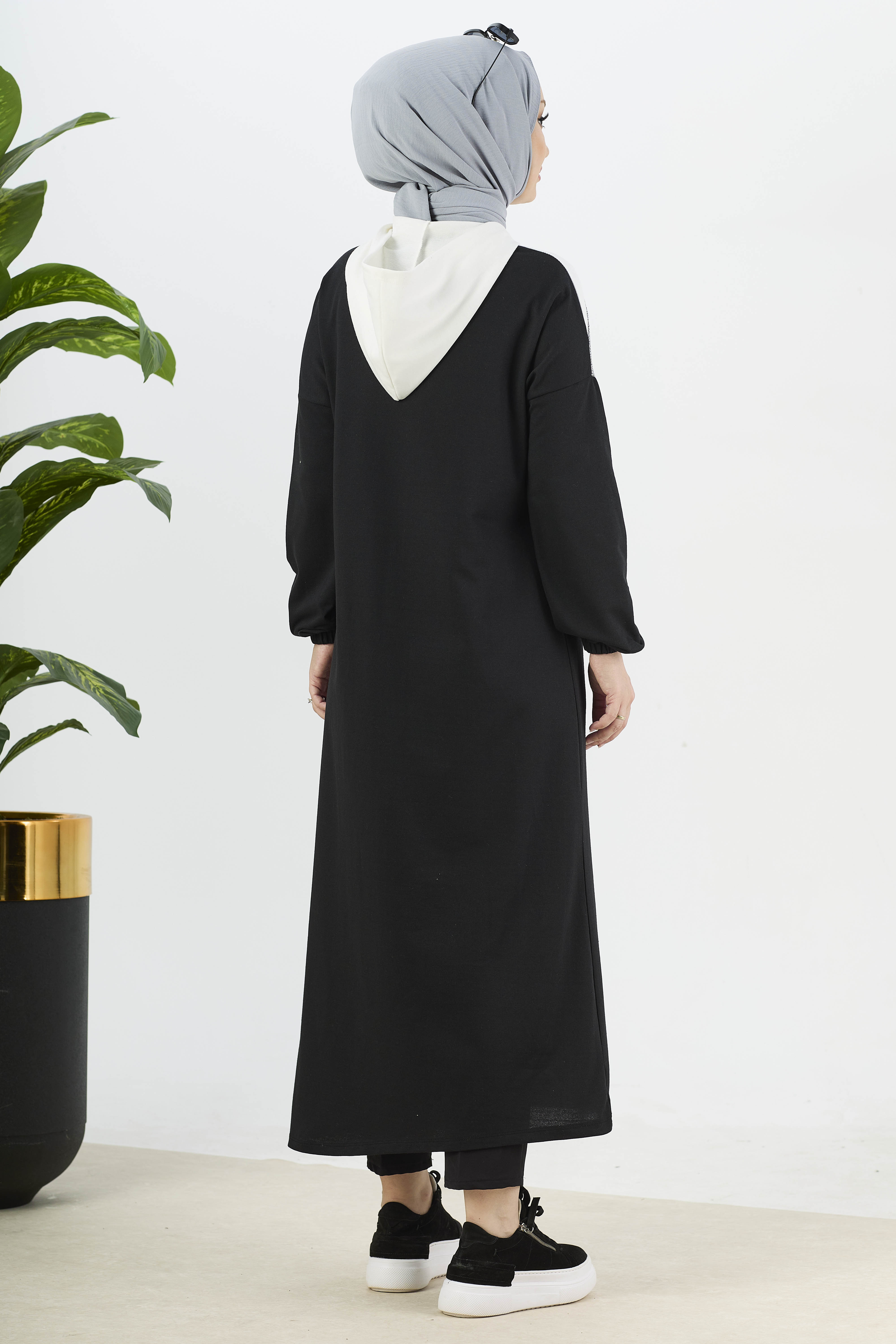 3088-BEYAZ Ferace - 5