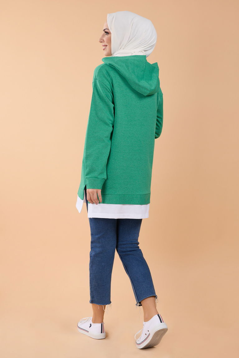 3423-YESIL SWEAT - TOFİSA