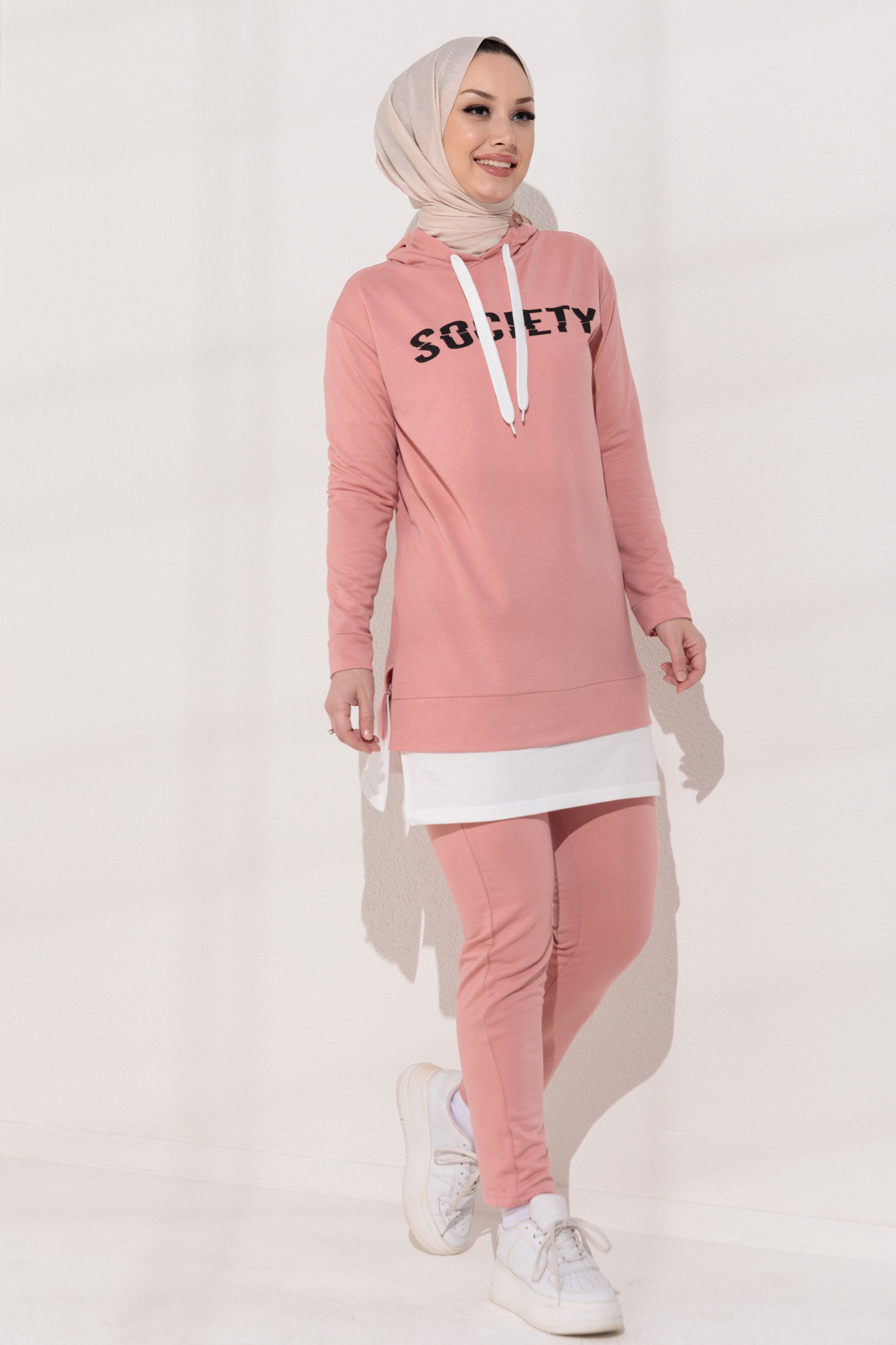 3553-GÜL Tunık + Pantolon - 3