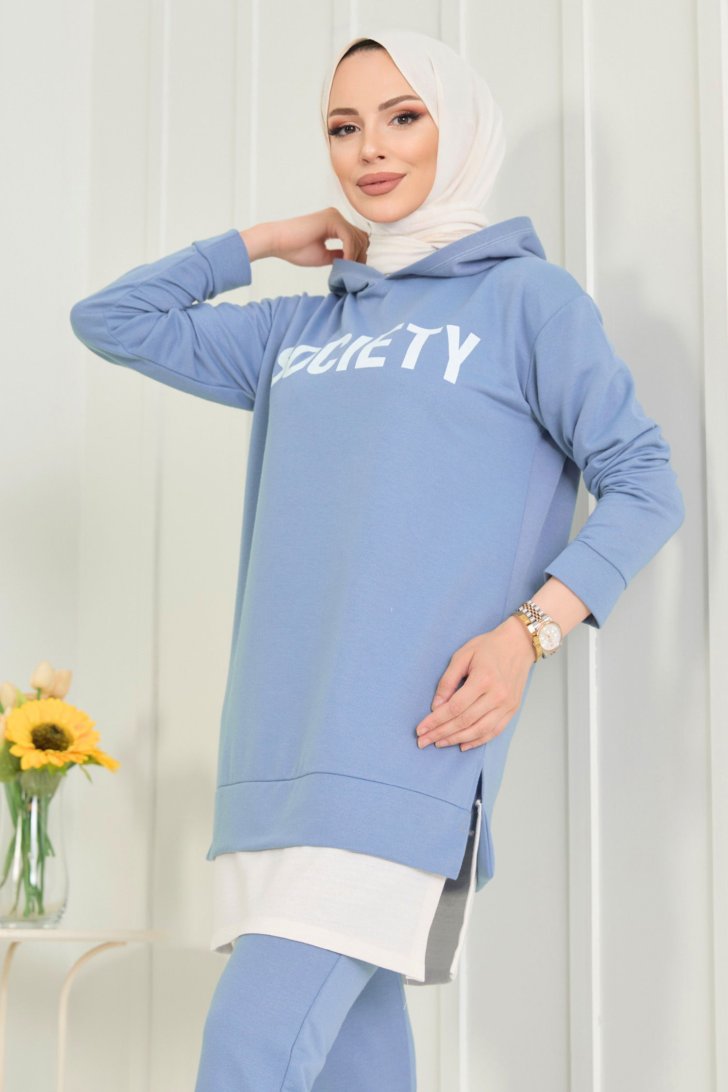 3553-INDIGO TUNIK PANTOLON - 4