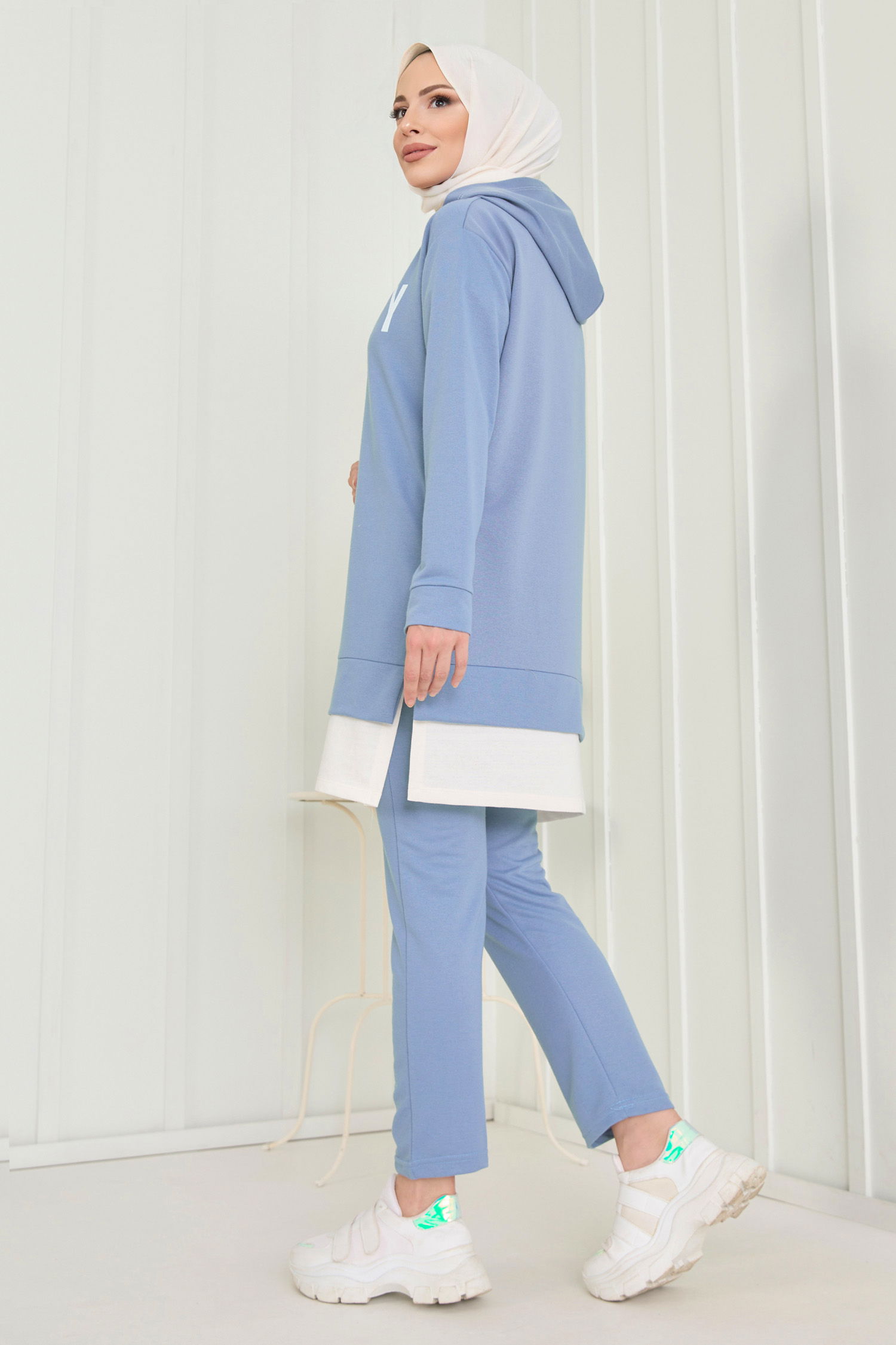 3553-INDIGO TUNIK PANTOLON - 6