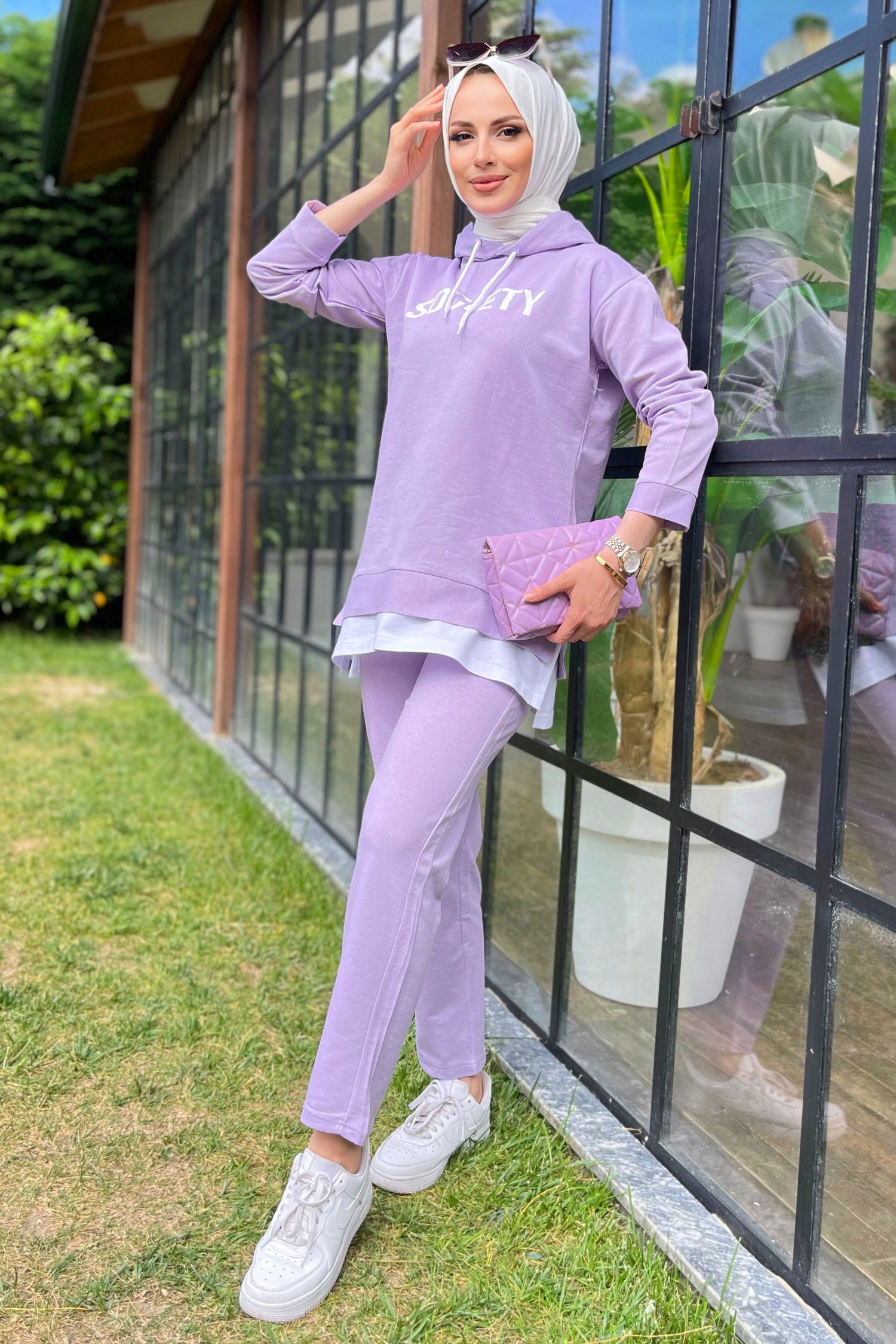 3553-LILA TUNIK PANTOLON - 1