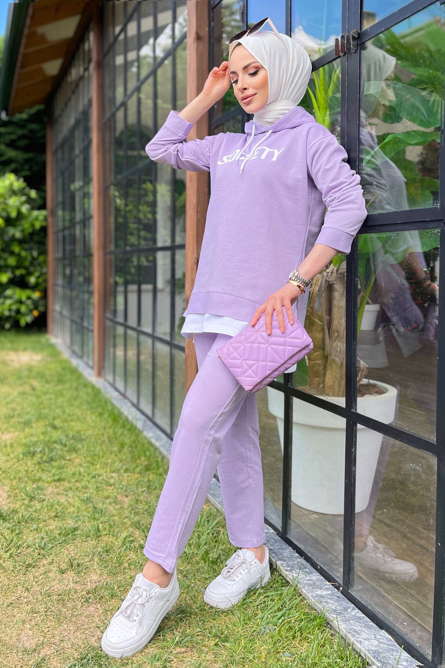 3553-LILA TUNIK PANTOLON - 3