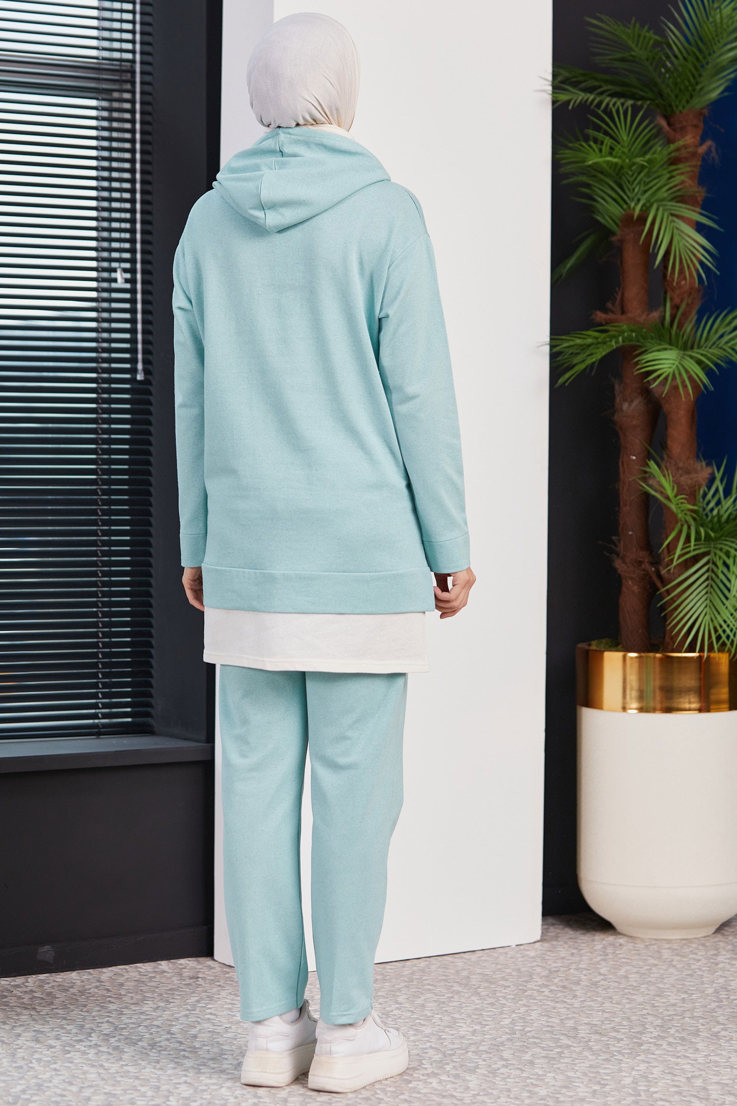 3553-MINT Tunık + Pantolon - 5