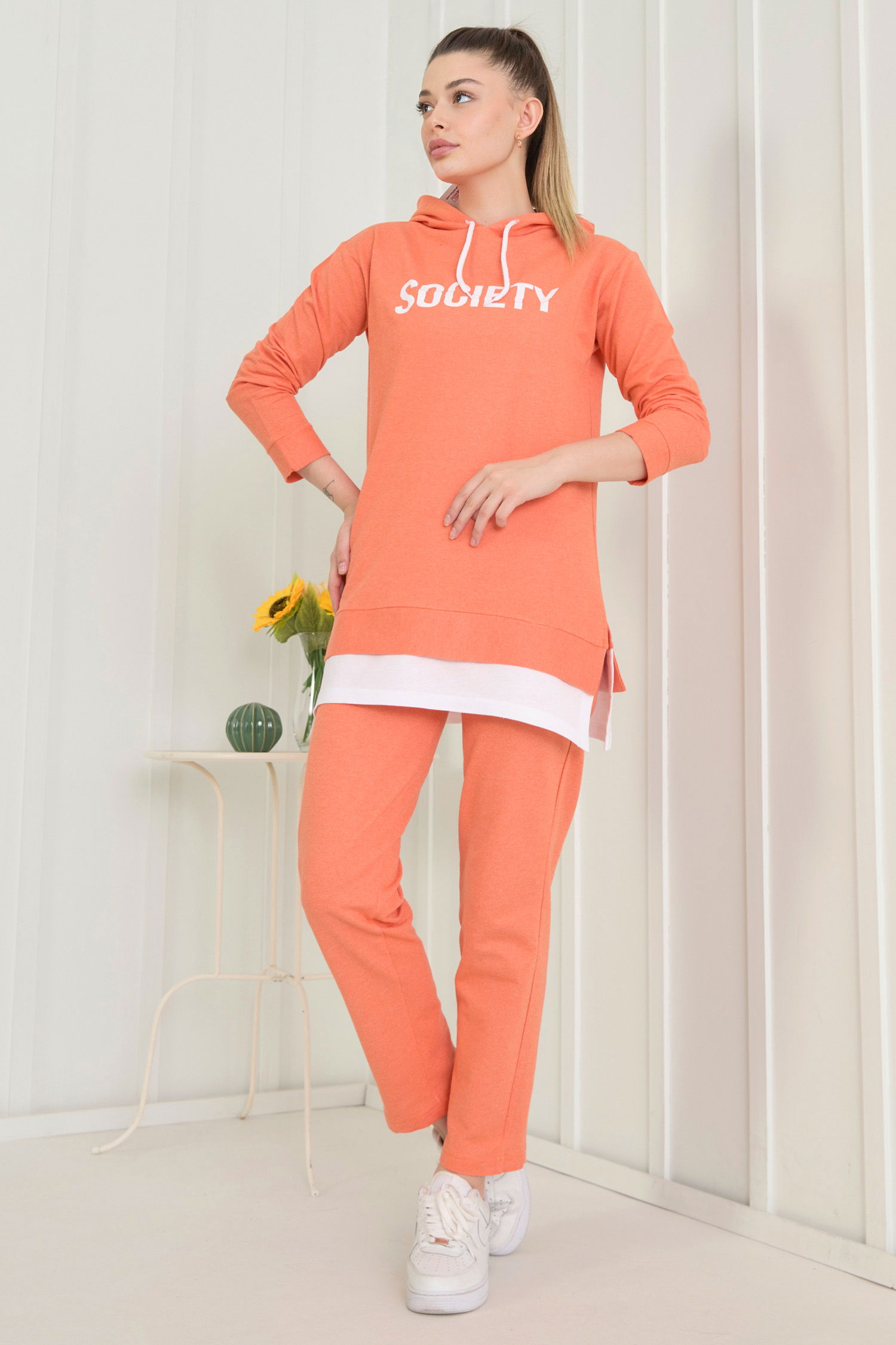 3553-ORANJ TUNIK PANTOLON - 1