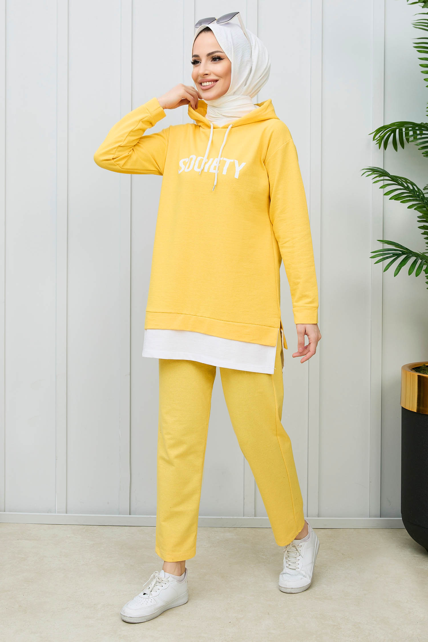 3553-SARI TUNIK PANTOLON - 1