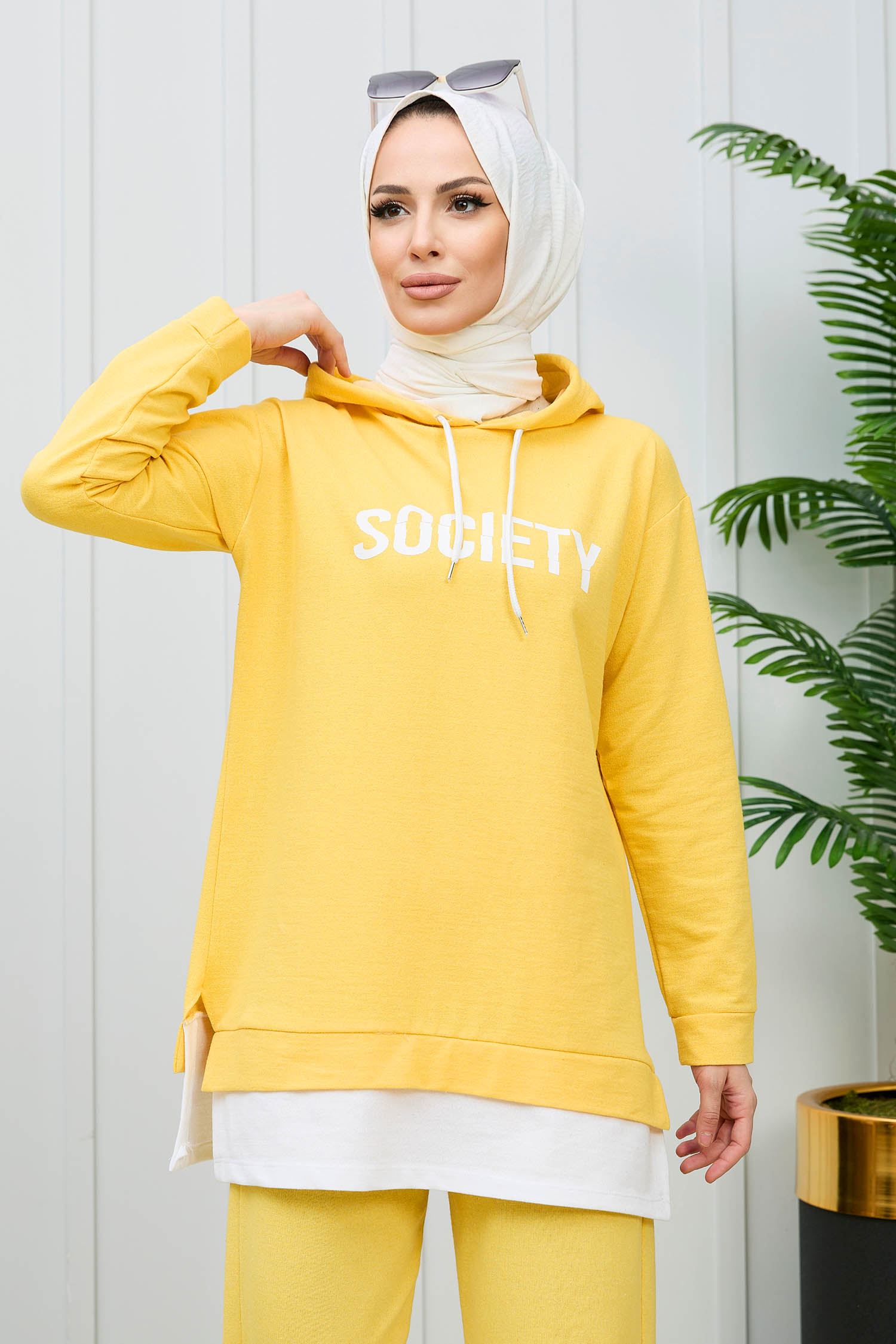3553-SARI TUNIK PANTOLON - 2