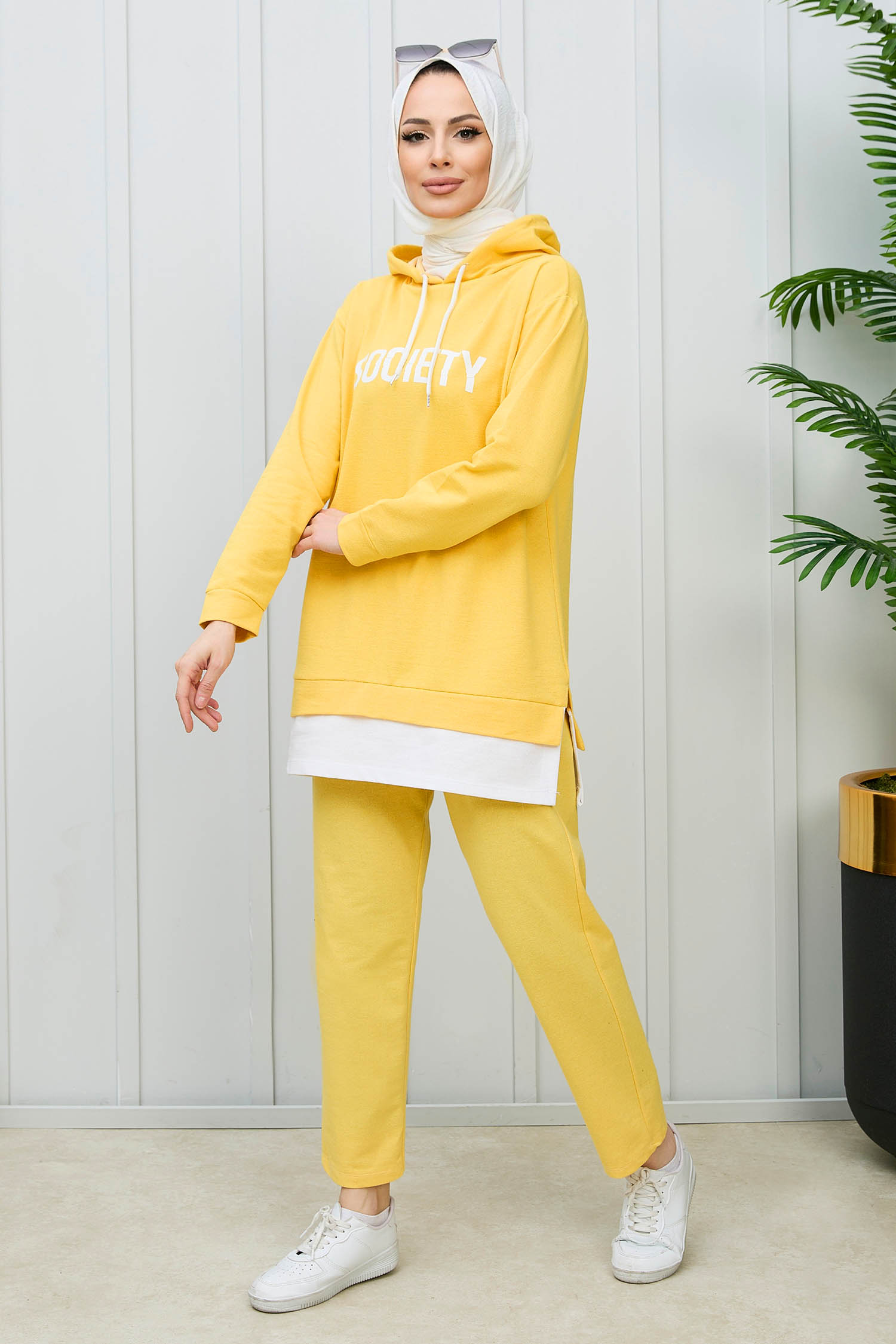 3553-SARI TUNIK PANTOLON - 3