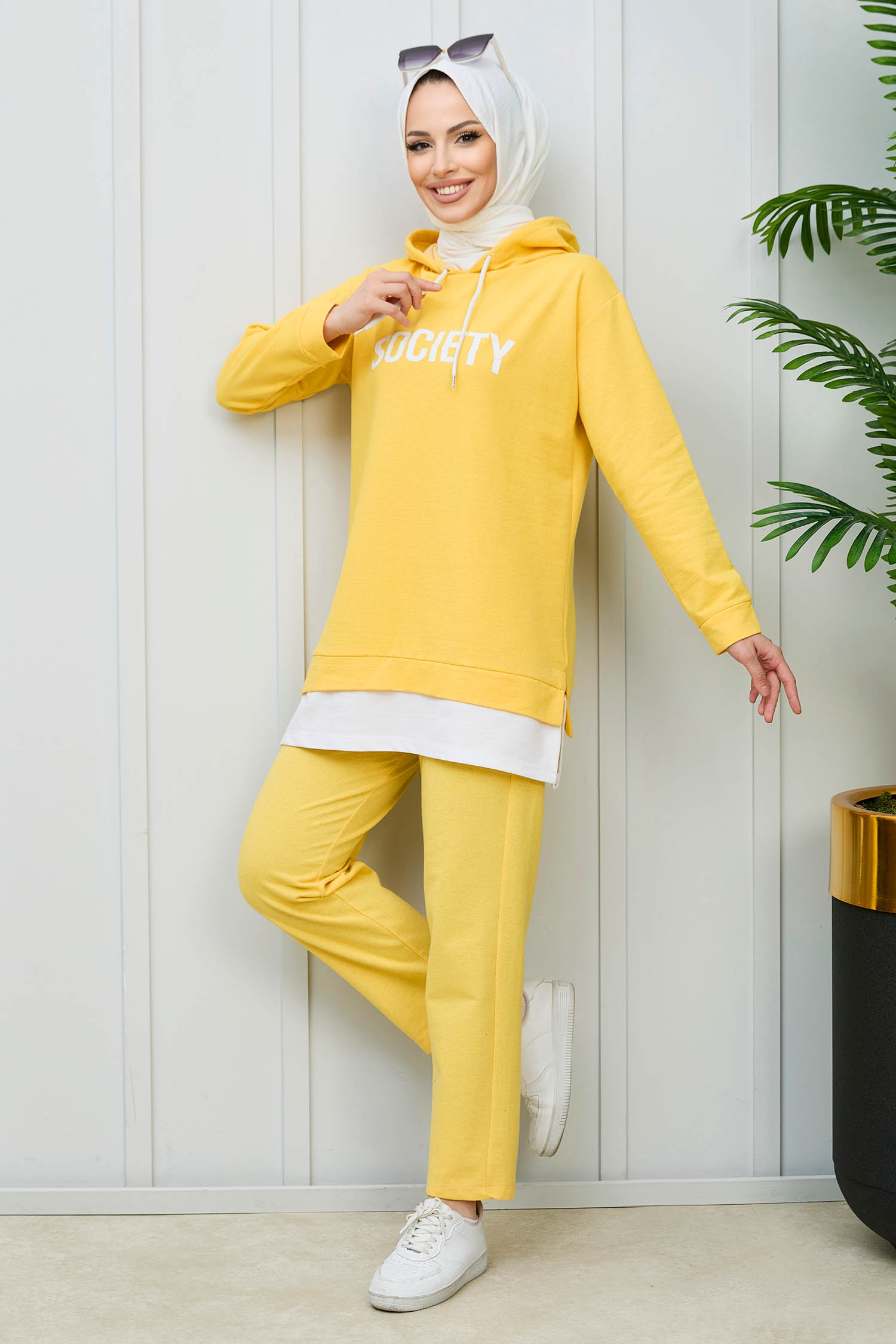 3553-SARI TUNIK PANTOLON - 5