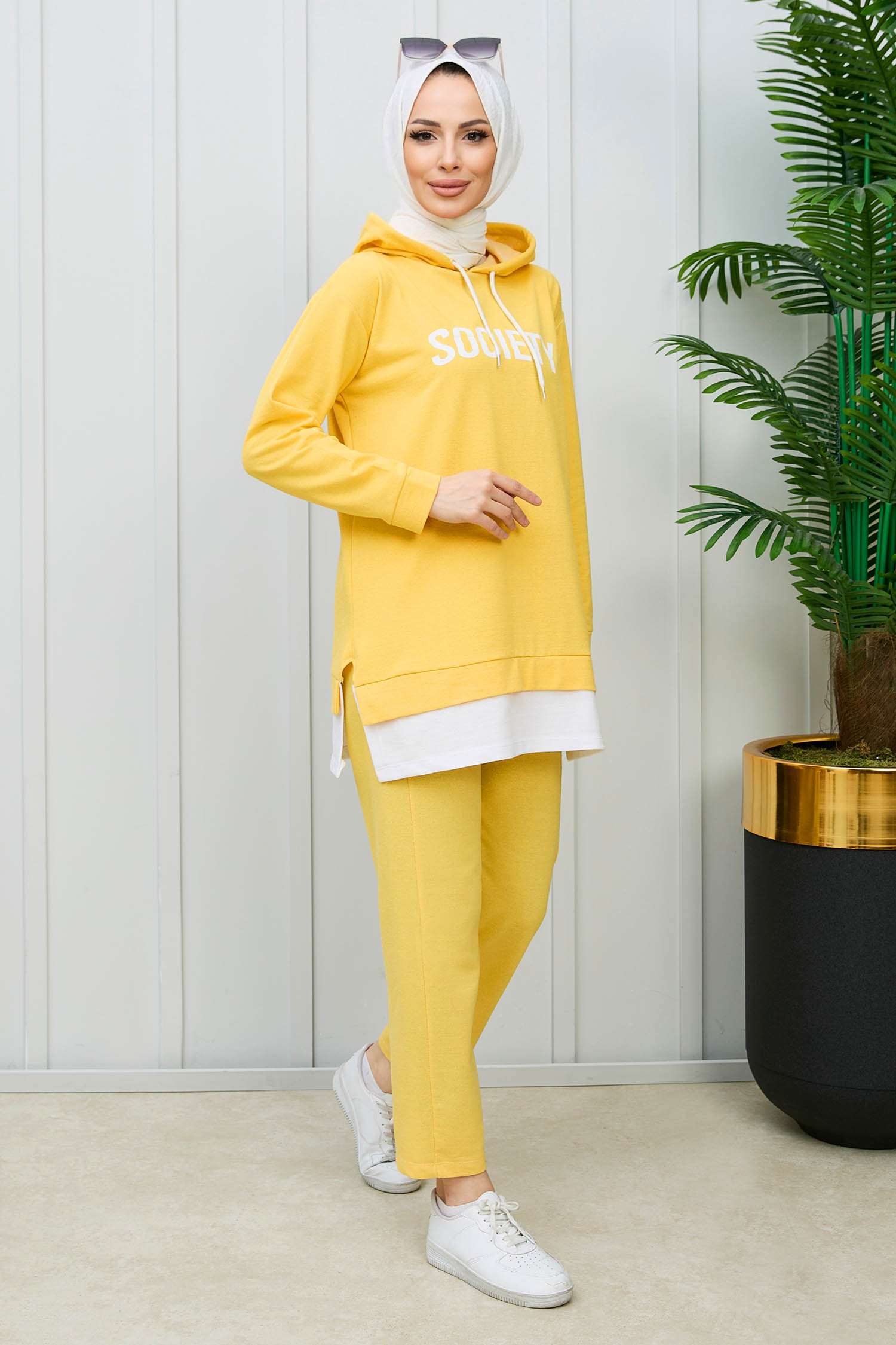 3553-SARI TUNIK PANTOLON - 6
