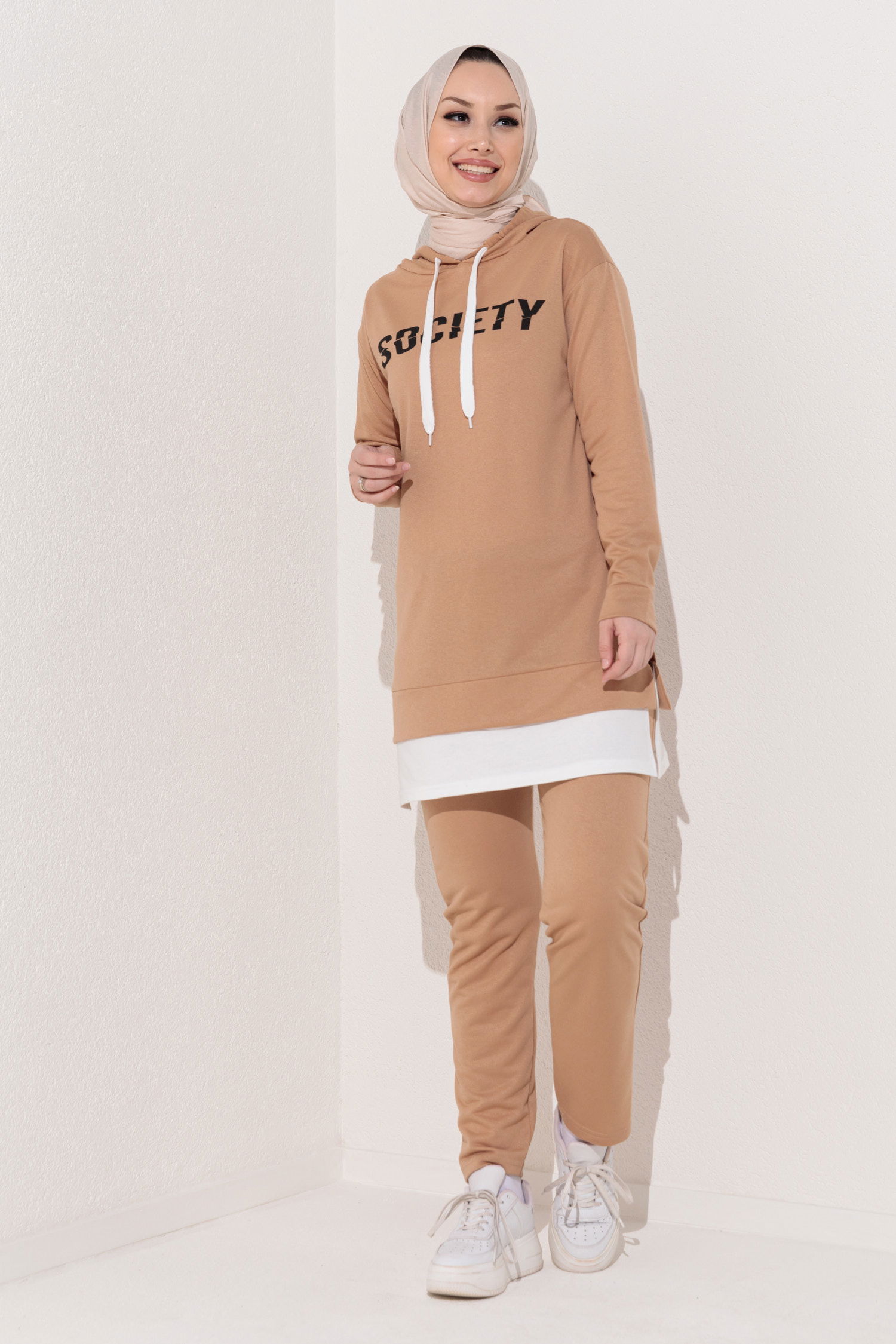 3553-VIZON Tunık + Pantolon - 1