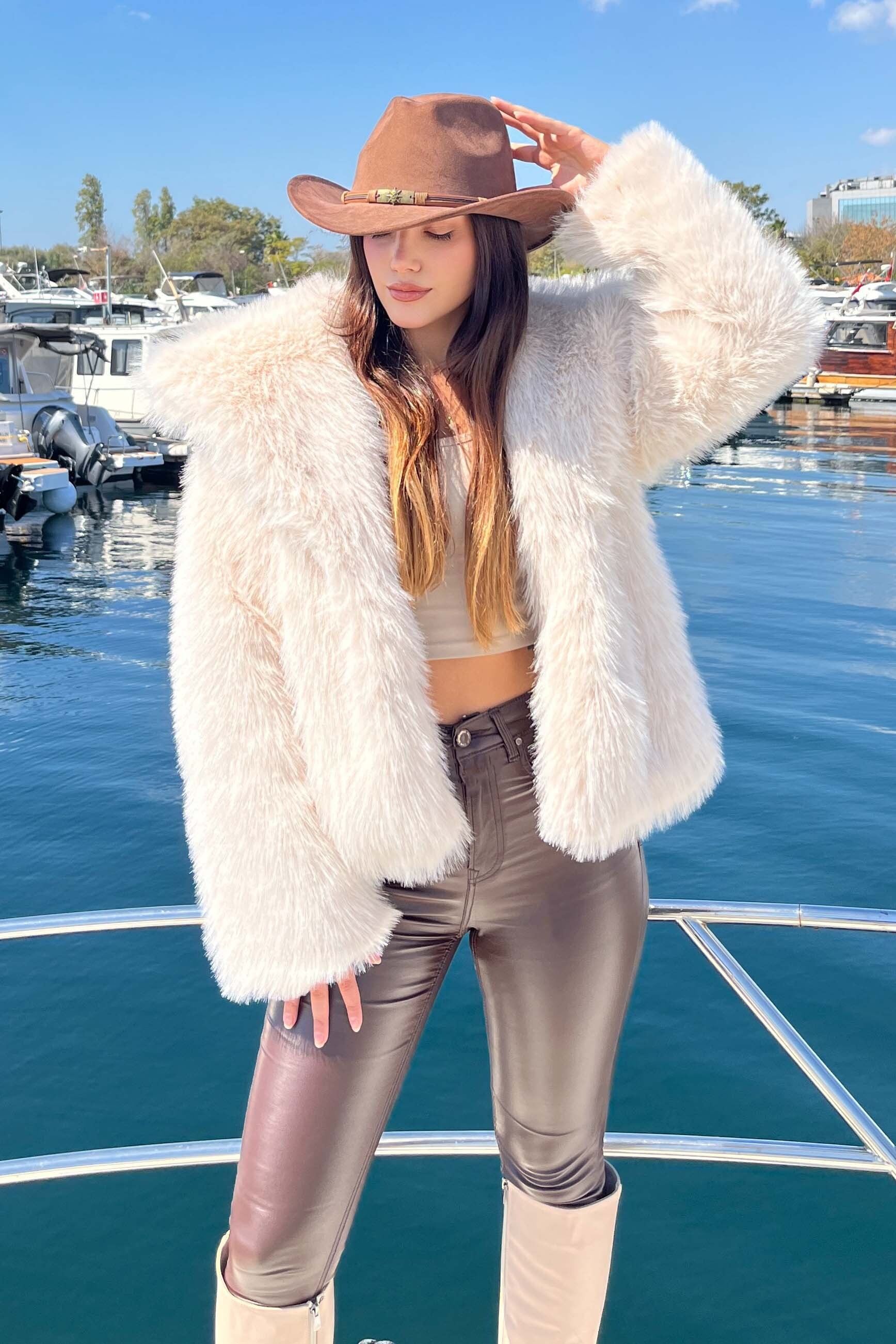 Ara boy Lolita Kürk Mont - 27809-KREM - 1