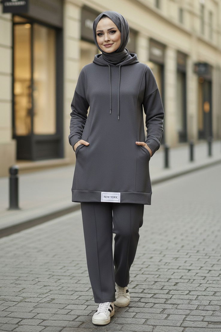 Armalı Çift Cepli Vortex İkili Takım - 27982-FUME - 1