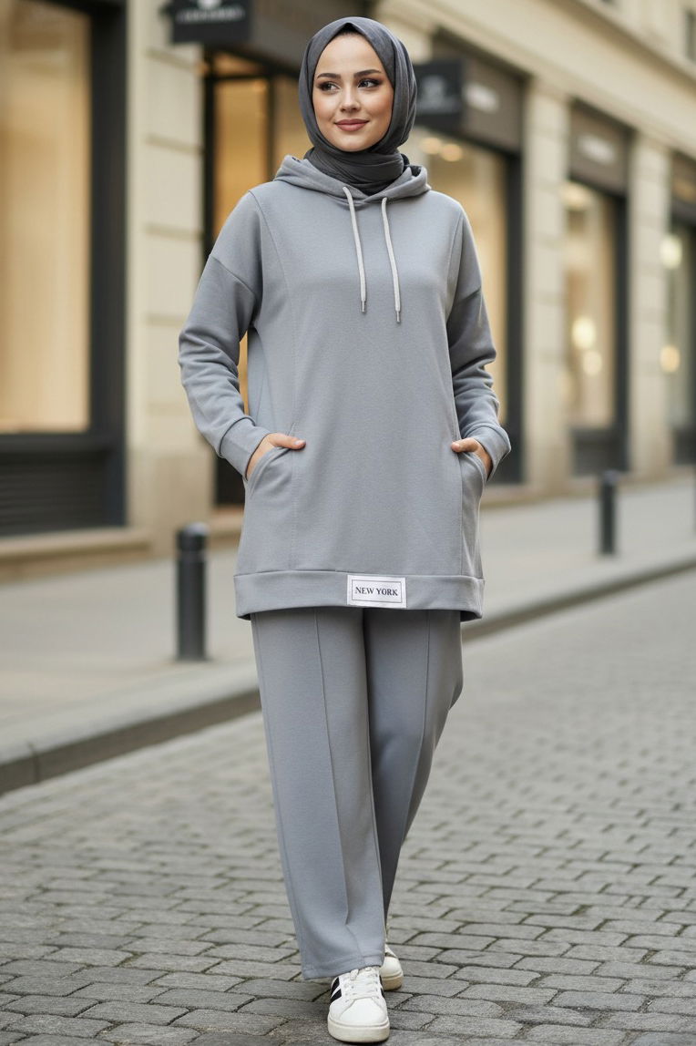 Armalı Çift Cepli Vortex İkili Takım - 27982-GRI - 1