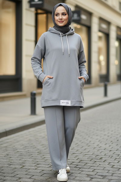 Armalı Çift Cepli Vortex İkili Takım - 27982-GRI 