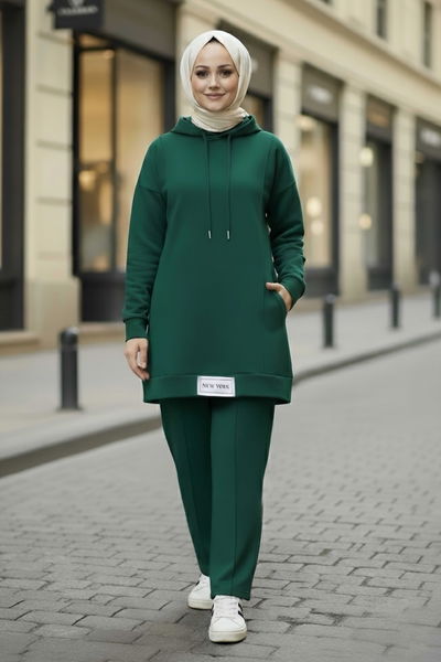 Armalı Çift Cepli Vortex İkili Takım - 27982-ZUMRUT 